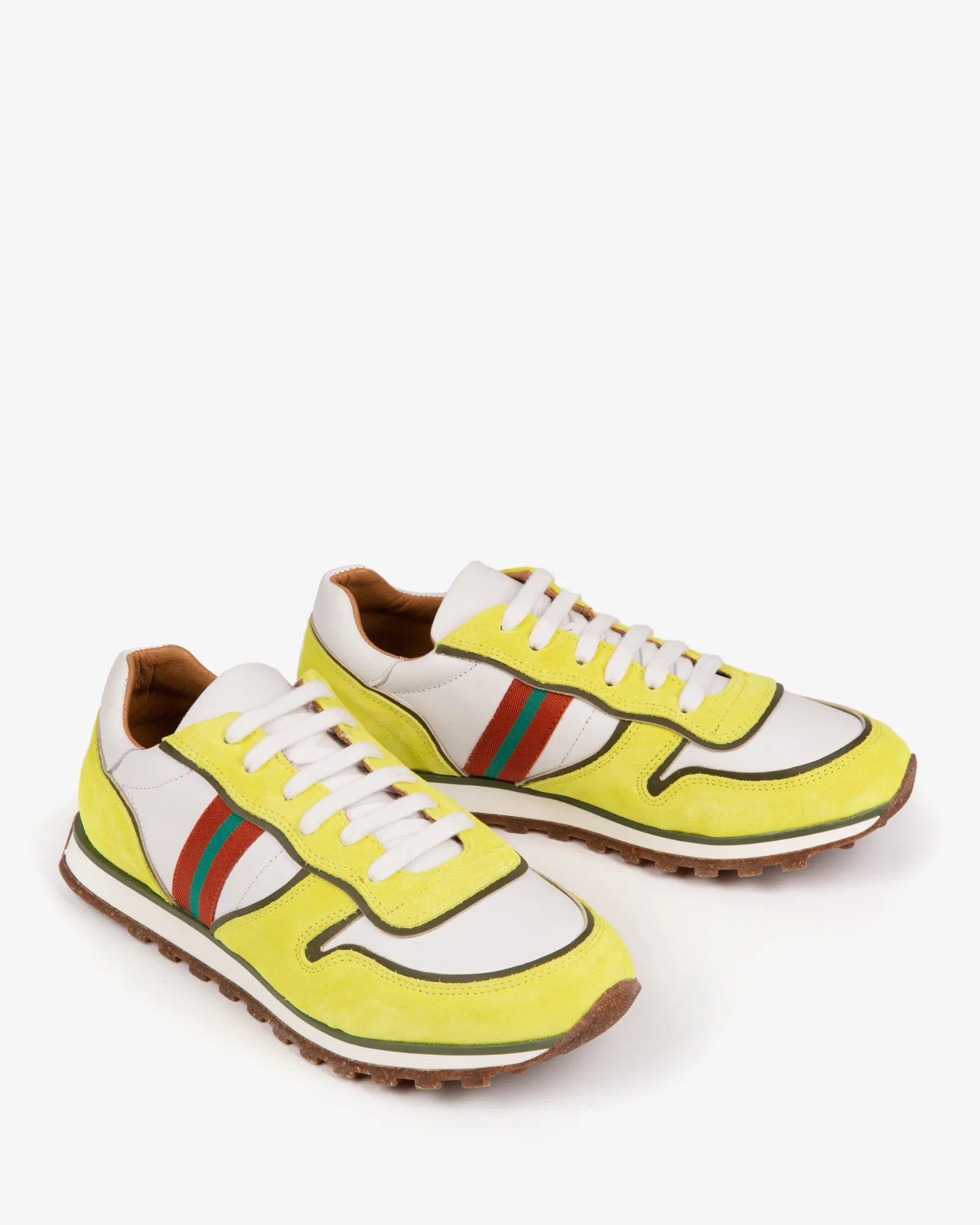 Studio Neon Suede Leather Trainers - Yellow