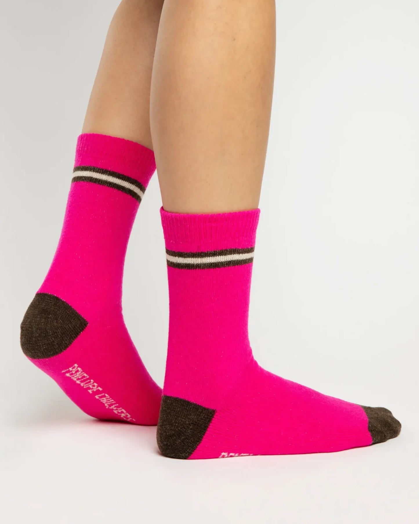 Wool Socks - Brown/Pink