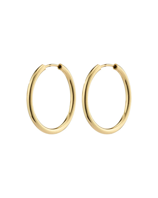 APRIL Recycled Small Hoop Earrings - Gold Plated
