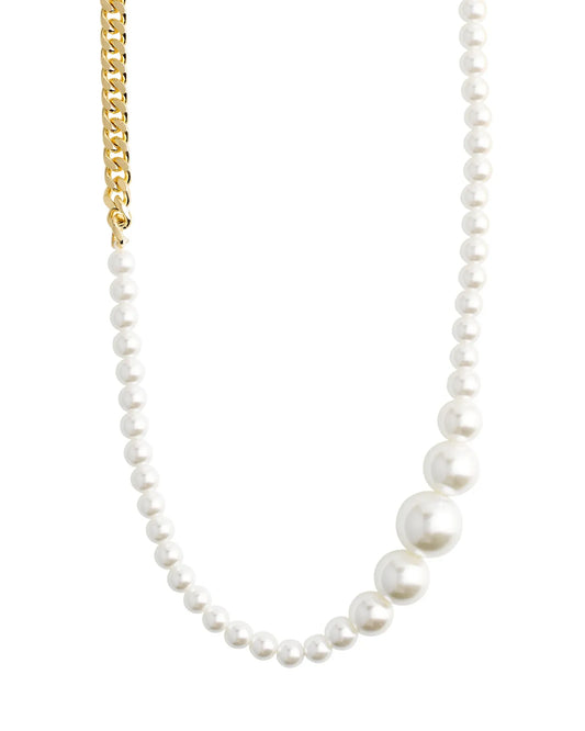 Beat Pearl Necklace - Gold Plated