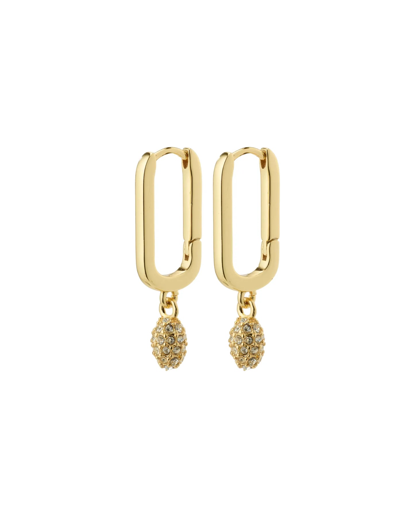 Blink Recycled Square Hoop Earrings - Gold Plated