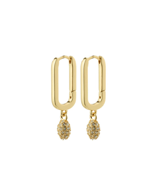 Blink Recycled Square Hoop Earrings - Gold Plated