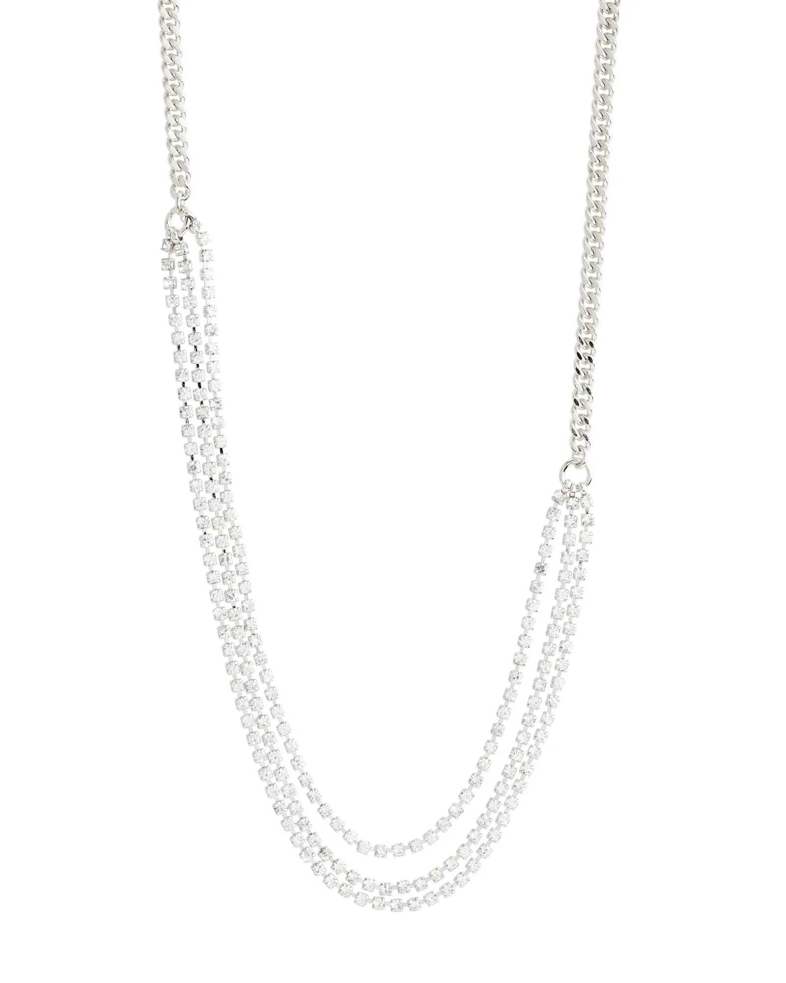 Blink Crystal Necklace - Silver Plated