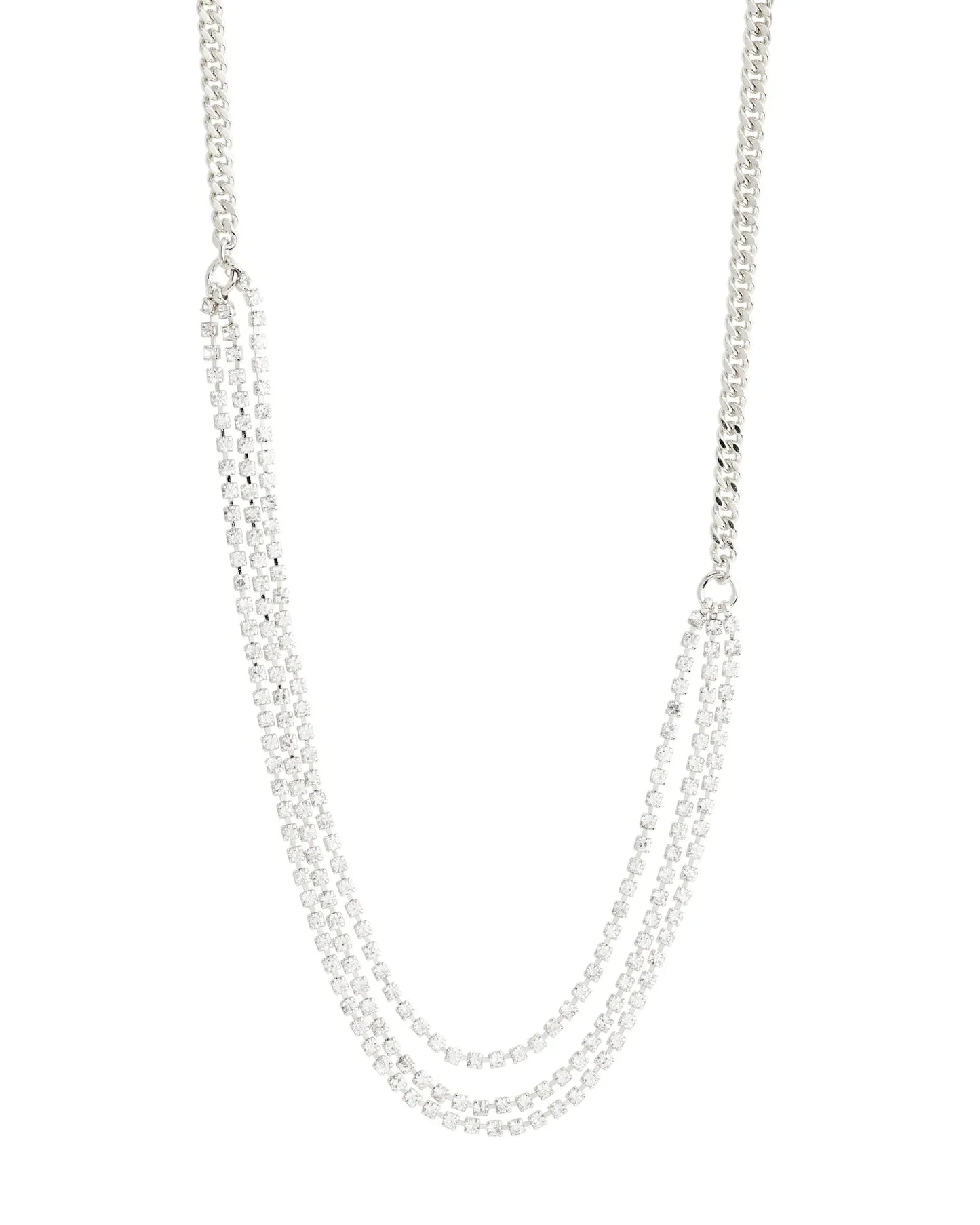 Blink Crystal Necklace - Silver Plated