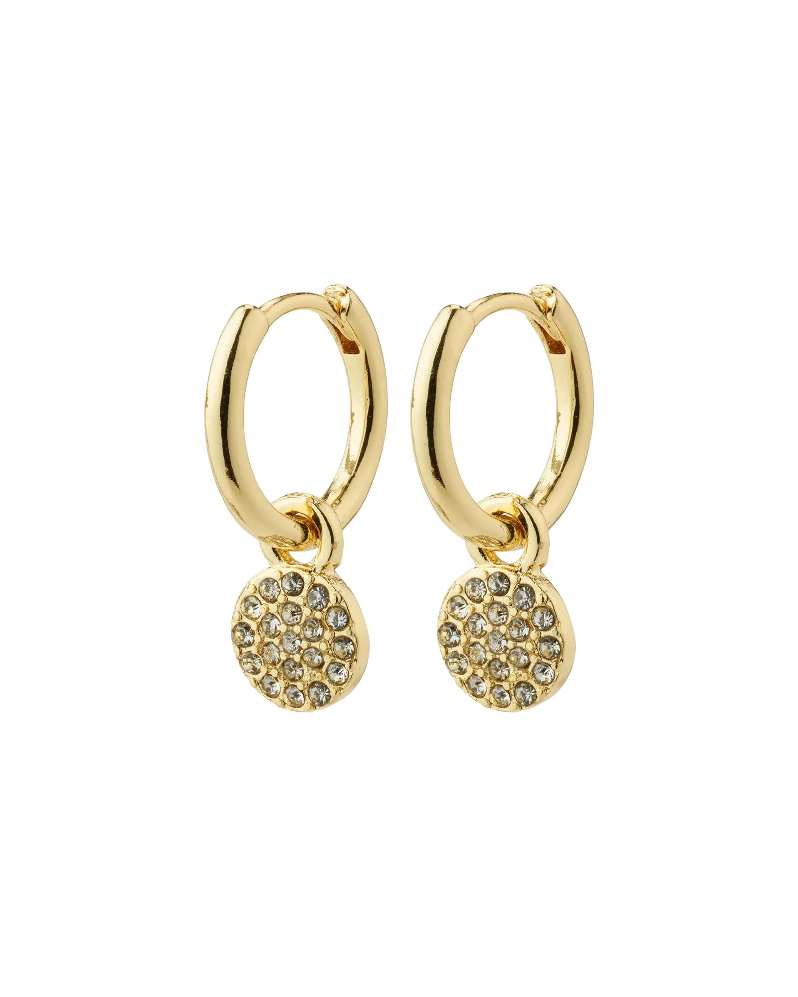CHAYENNE Recycled Crystal Hoop Earrings - Gold Plated