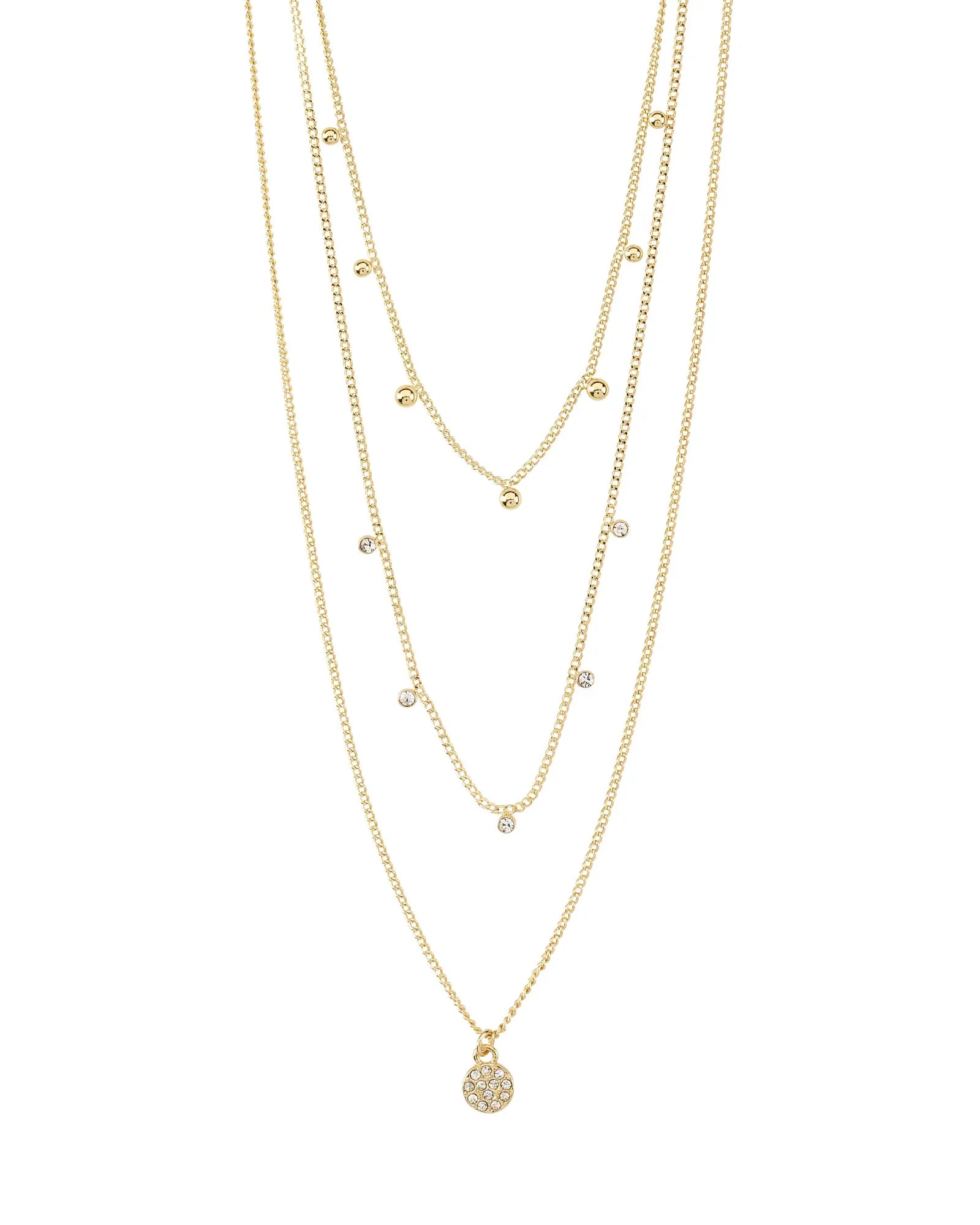 CHAYENNE Recycled Crystal Necklace - Gold Plated