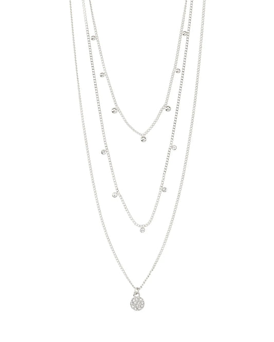 CHAYENNE Recycled Crystal Necklace - Silver Plated