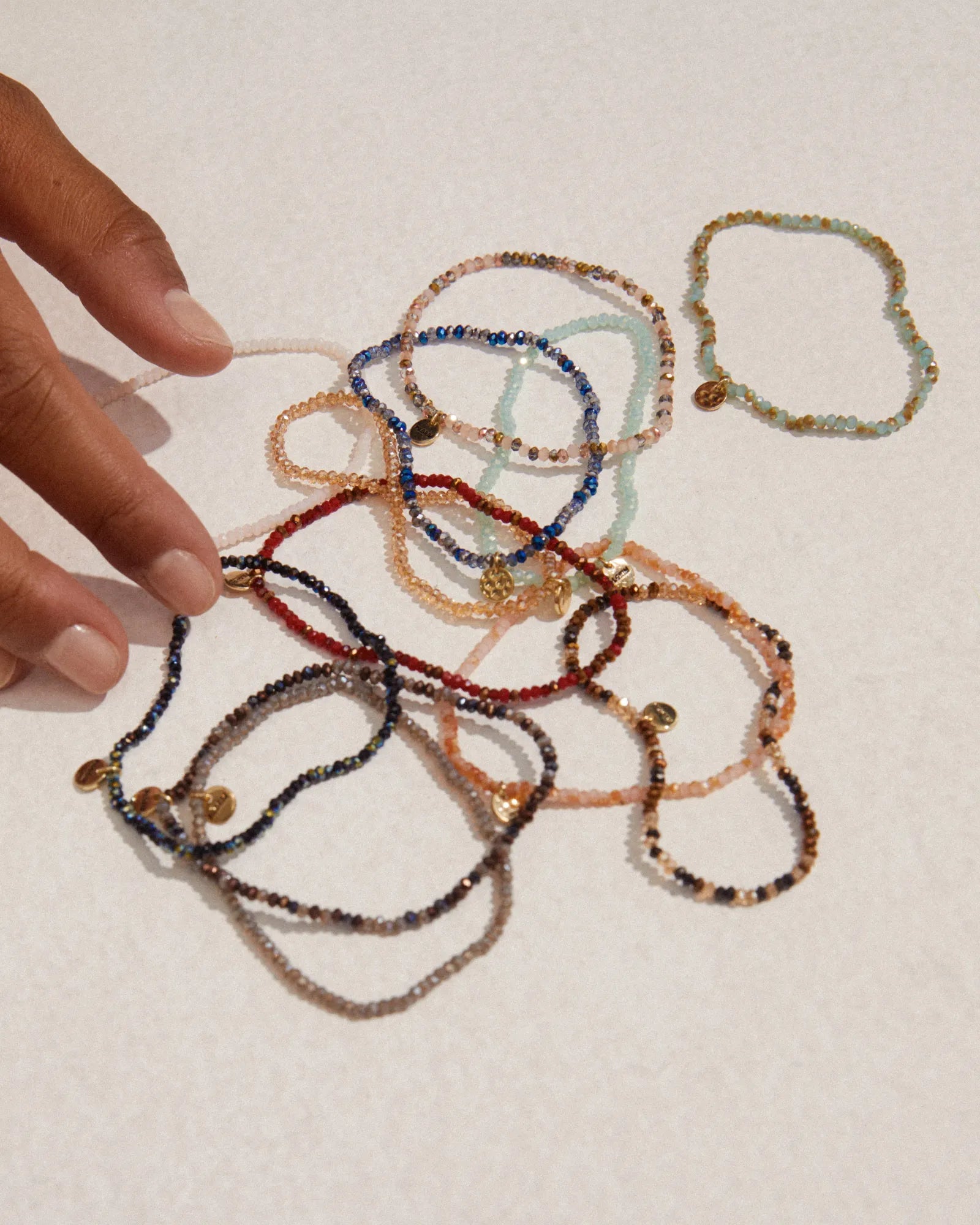 INDIE Bracelet - White/Gold Plated