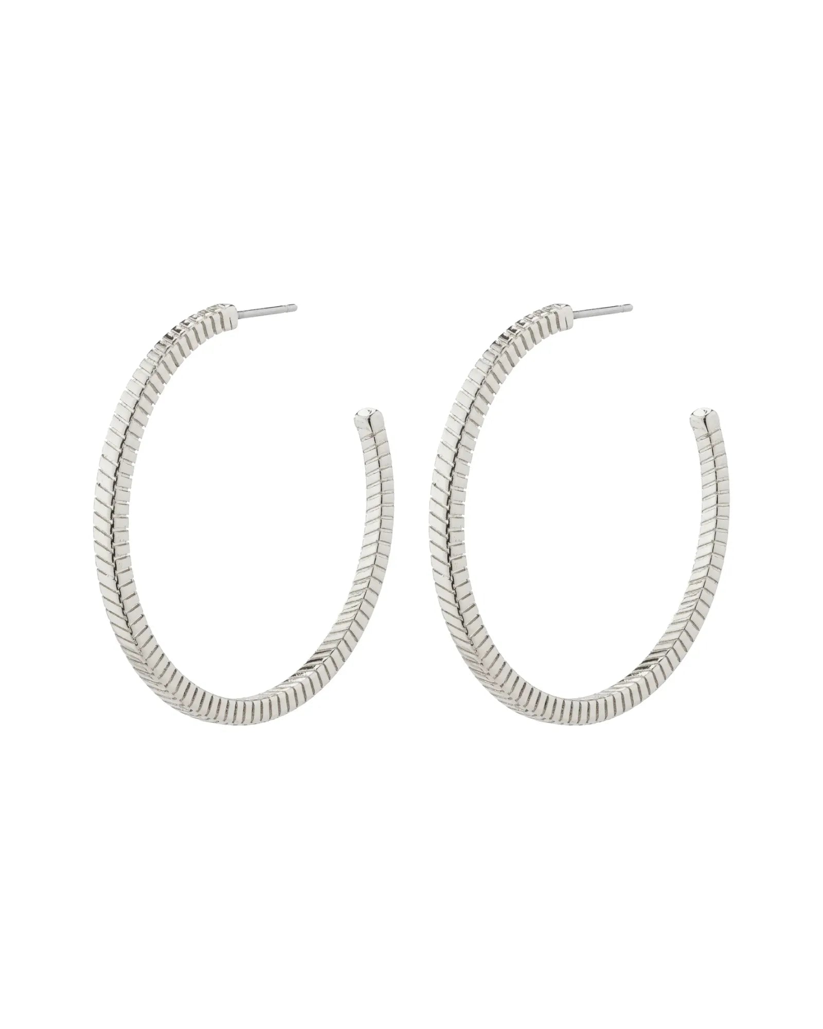 LIDIA Recycled Hoop Earrings - Silver Plated