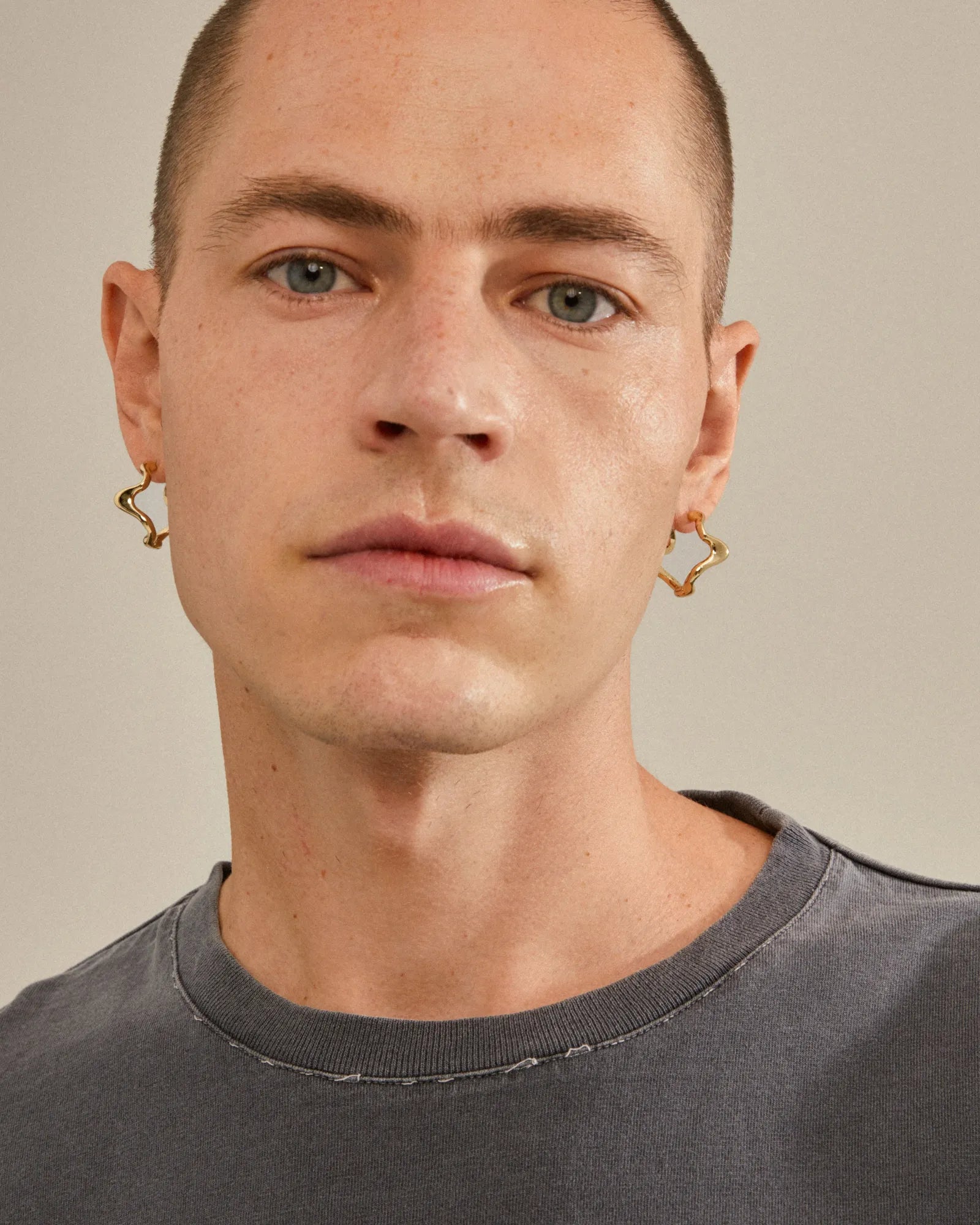 MOON Recycled Hoops - Gold Plated