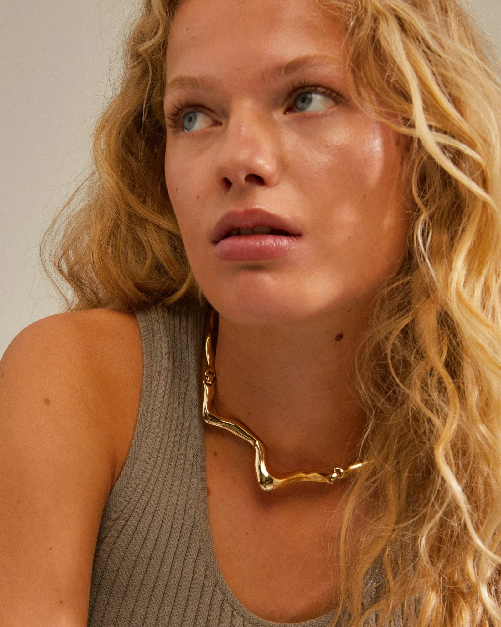 MOON Recycled Necklace - Gold Plated