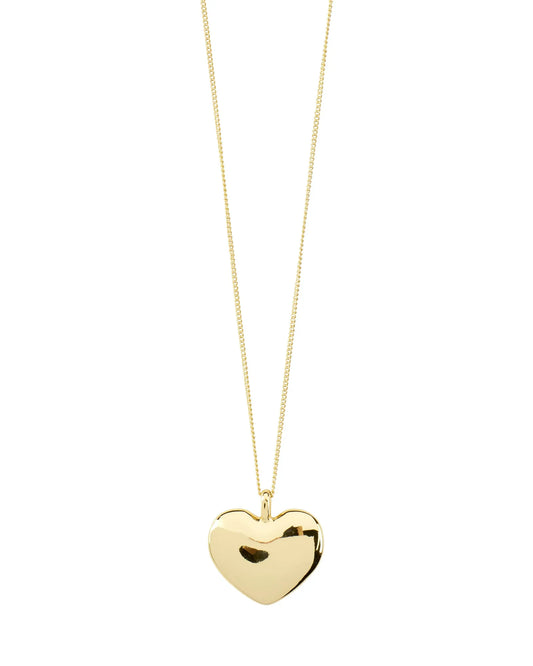 SOPHIA Recycled Heart Pendant Necklace - Gold Plated