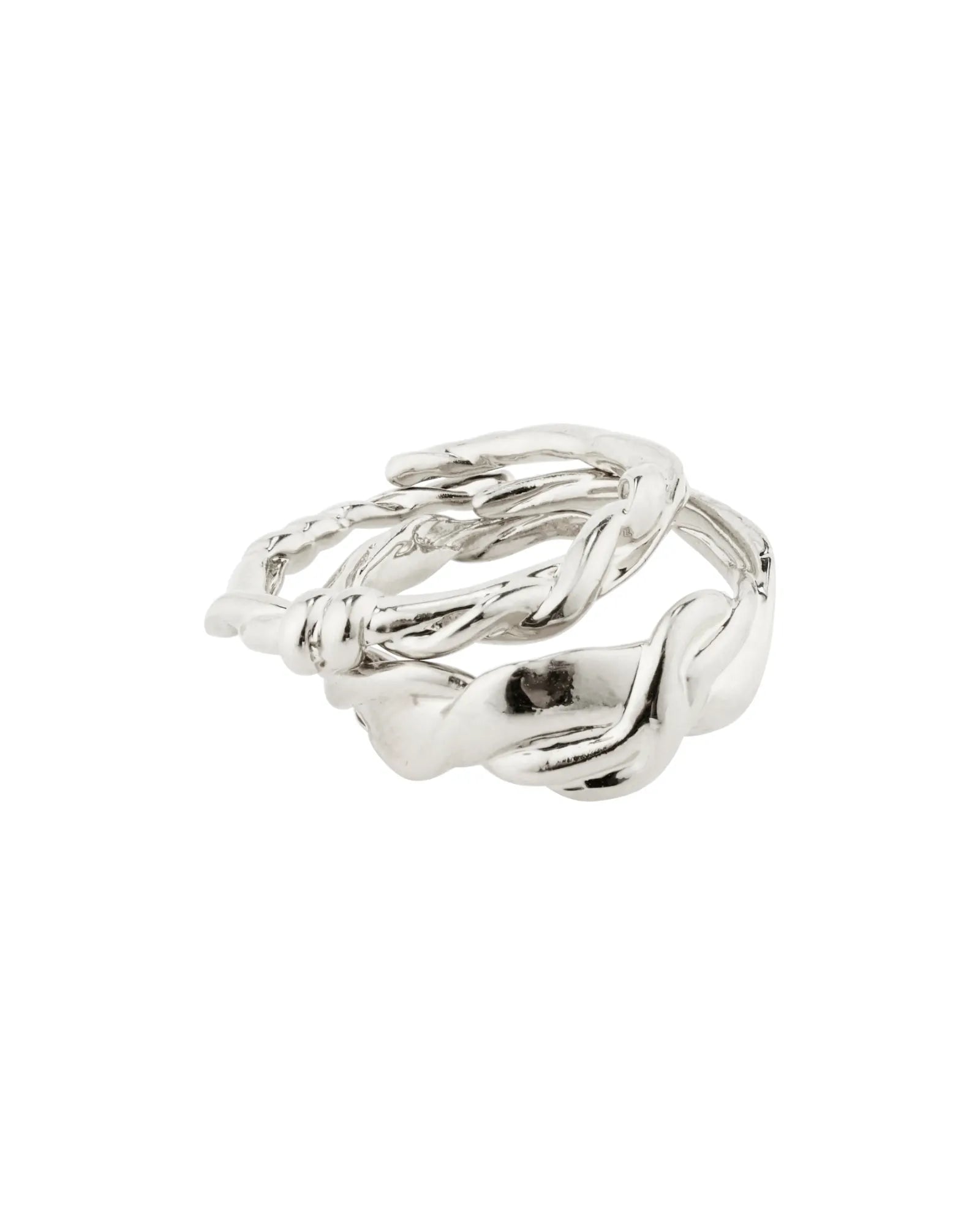 SUN 2-in-1 Recycled Ring Set - Silver Plated