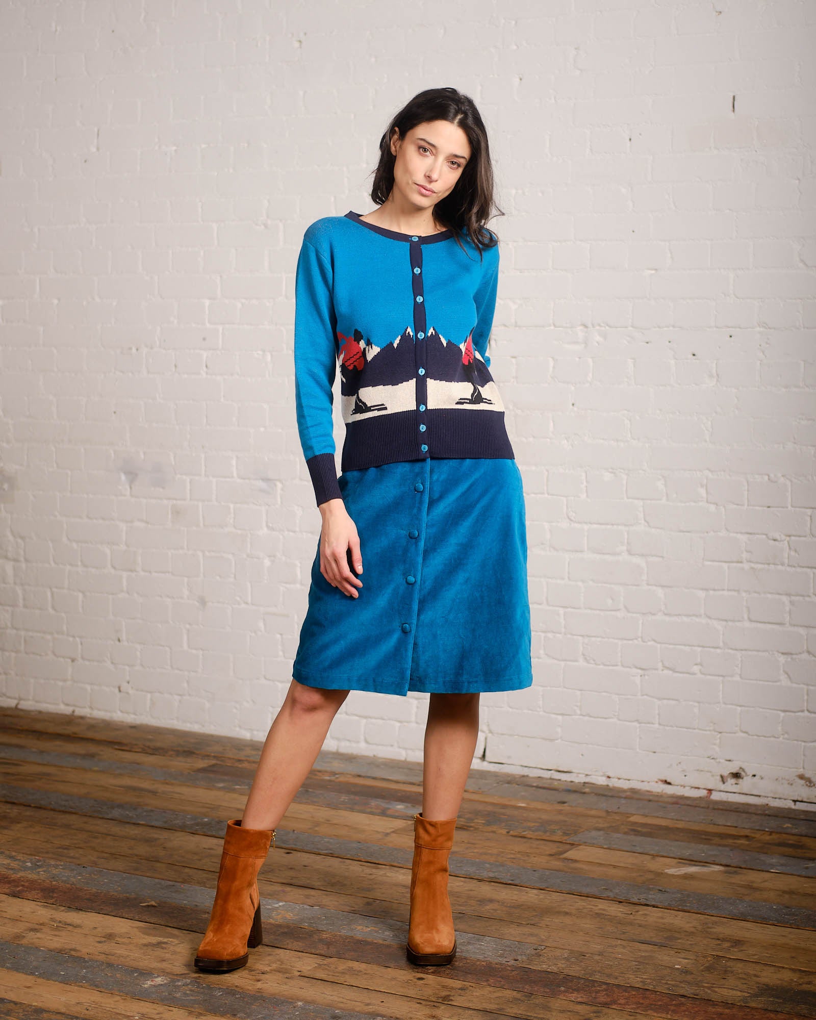 Alpine Cardigan - Teal