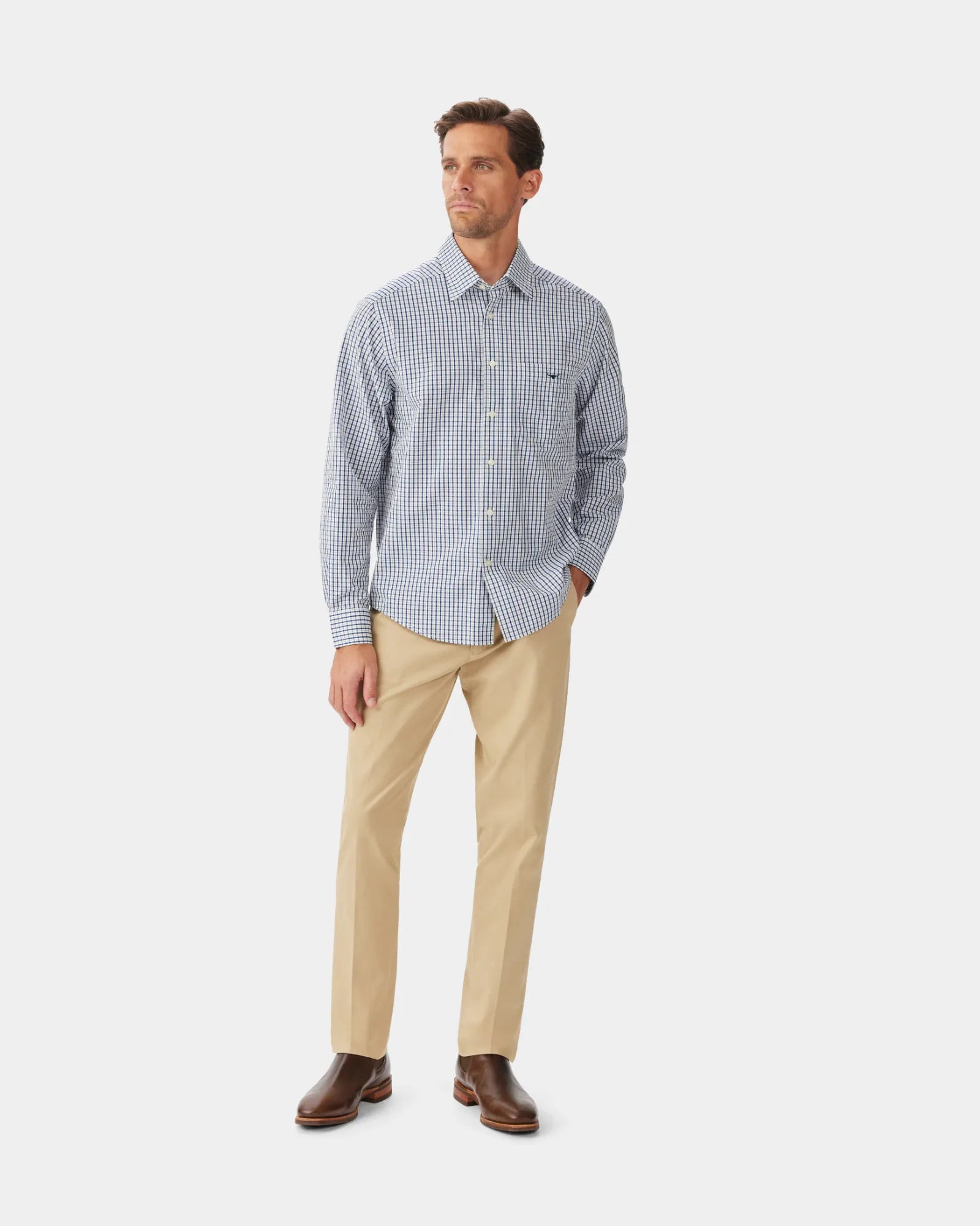 Augusta Classic Shirt - White/Blue