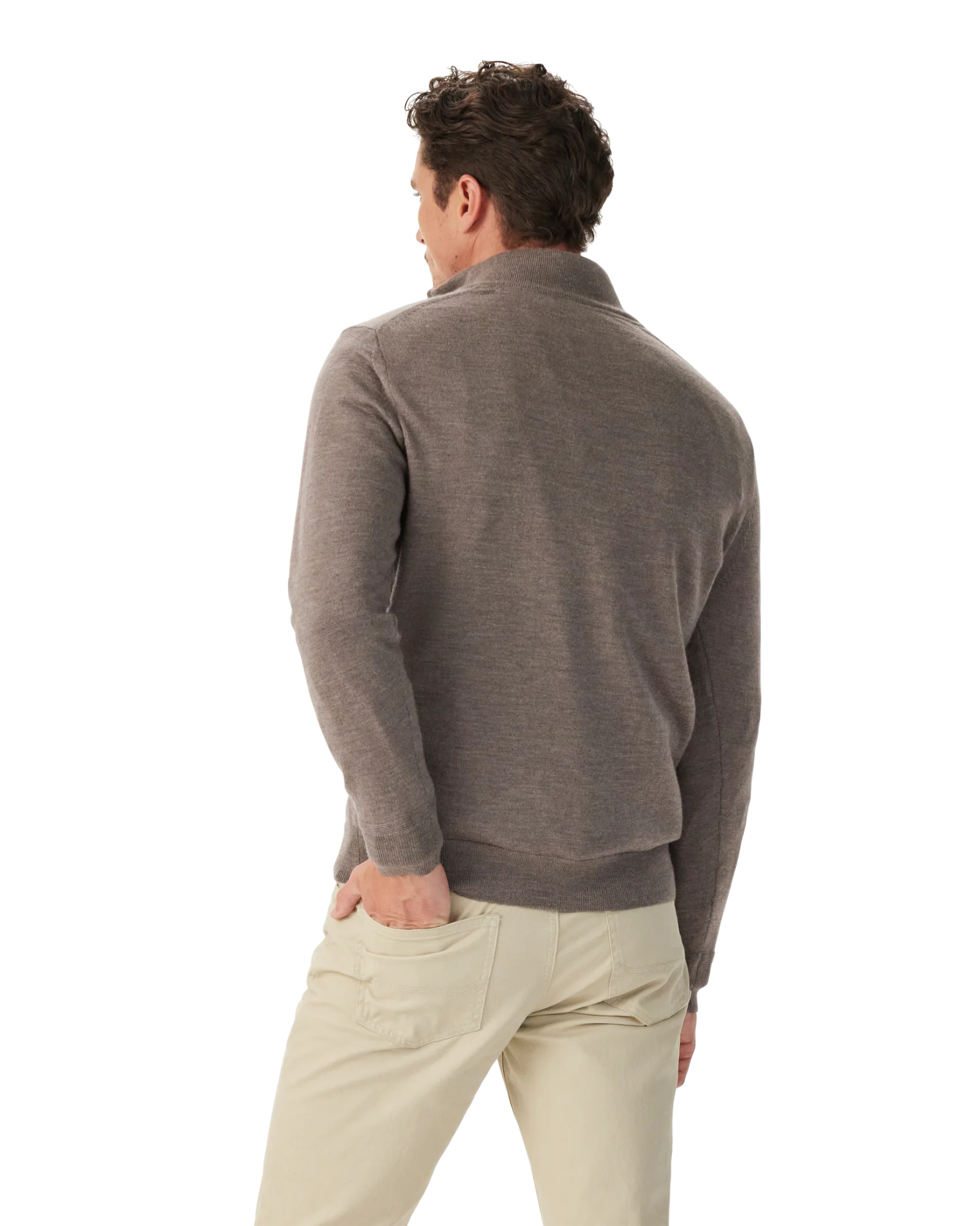 Ernest Quarter Zip Jumper - Nutmeg