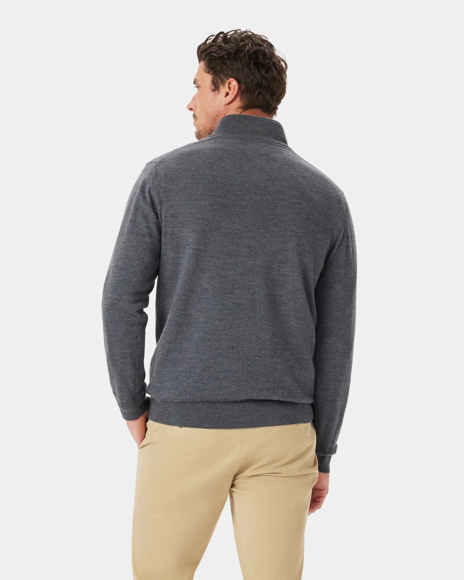 Ernest 1/4 Zip - Sea Mist