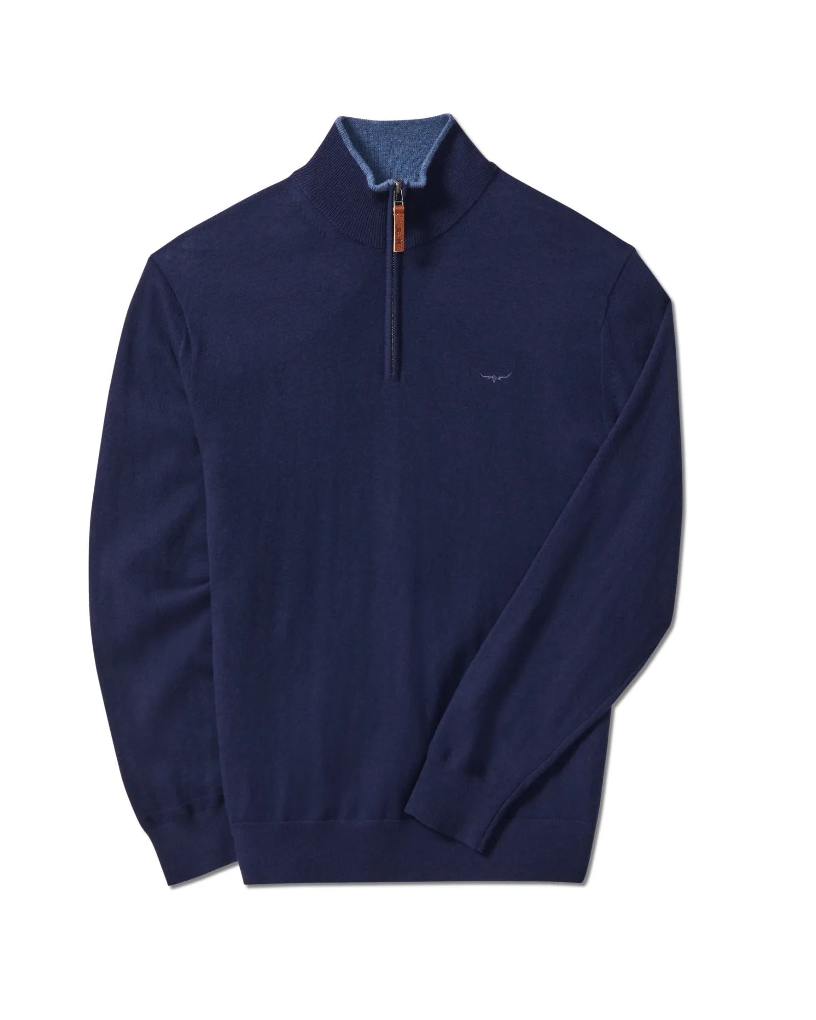Ernest 1/4 Zip Knitted Sweater - Navy
