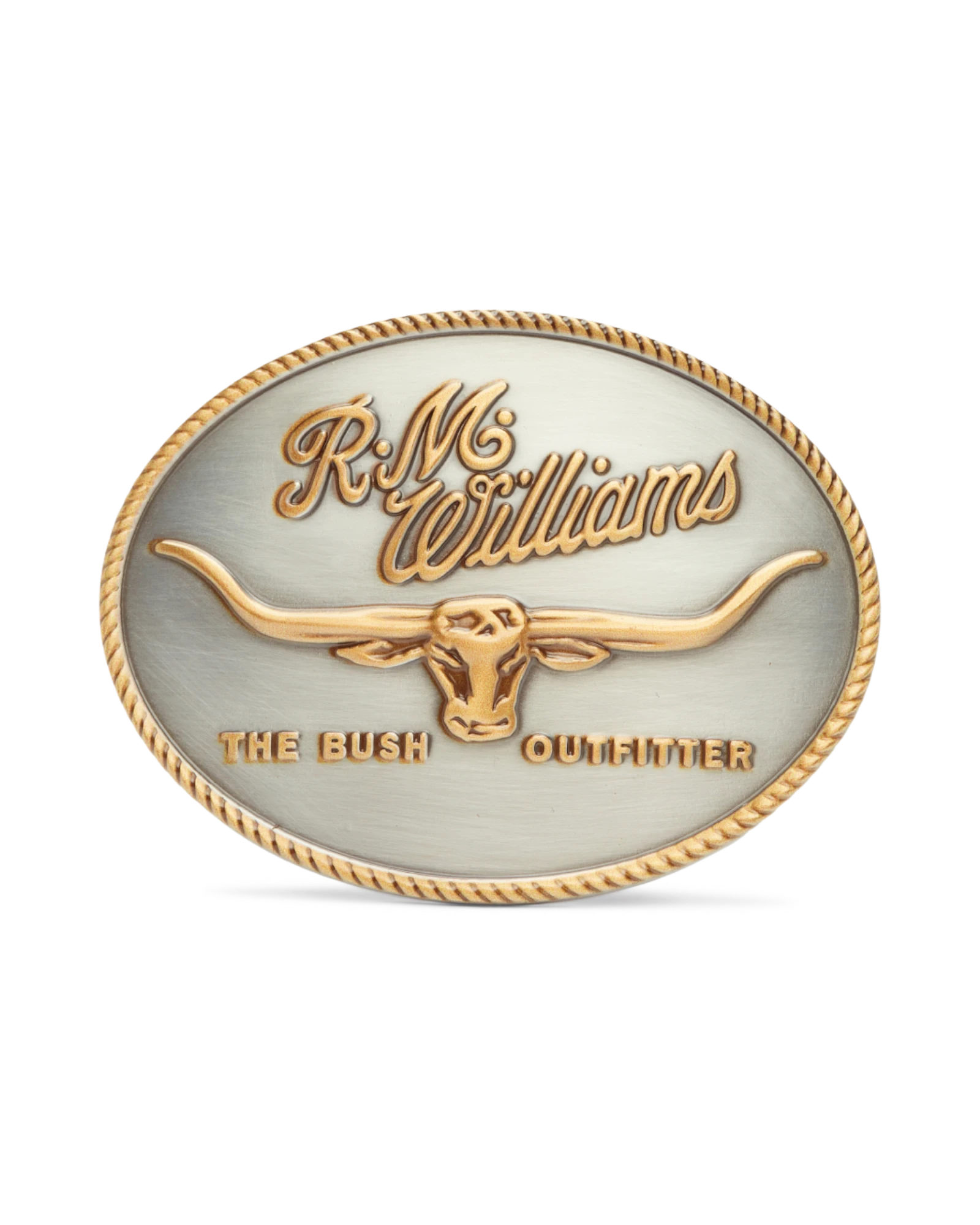 R.M.Williams Logo Buckle - Silver/Gold