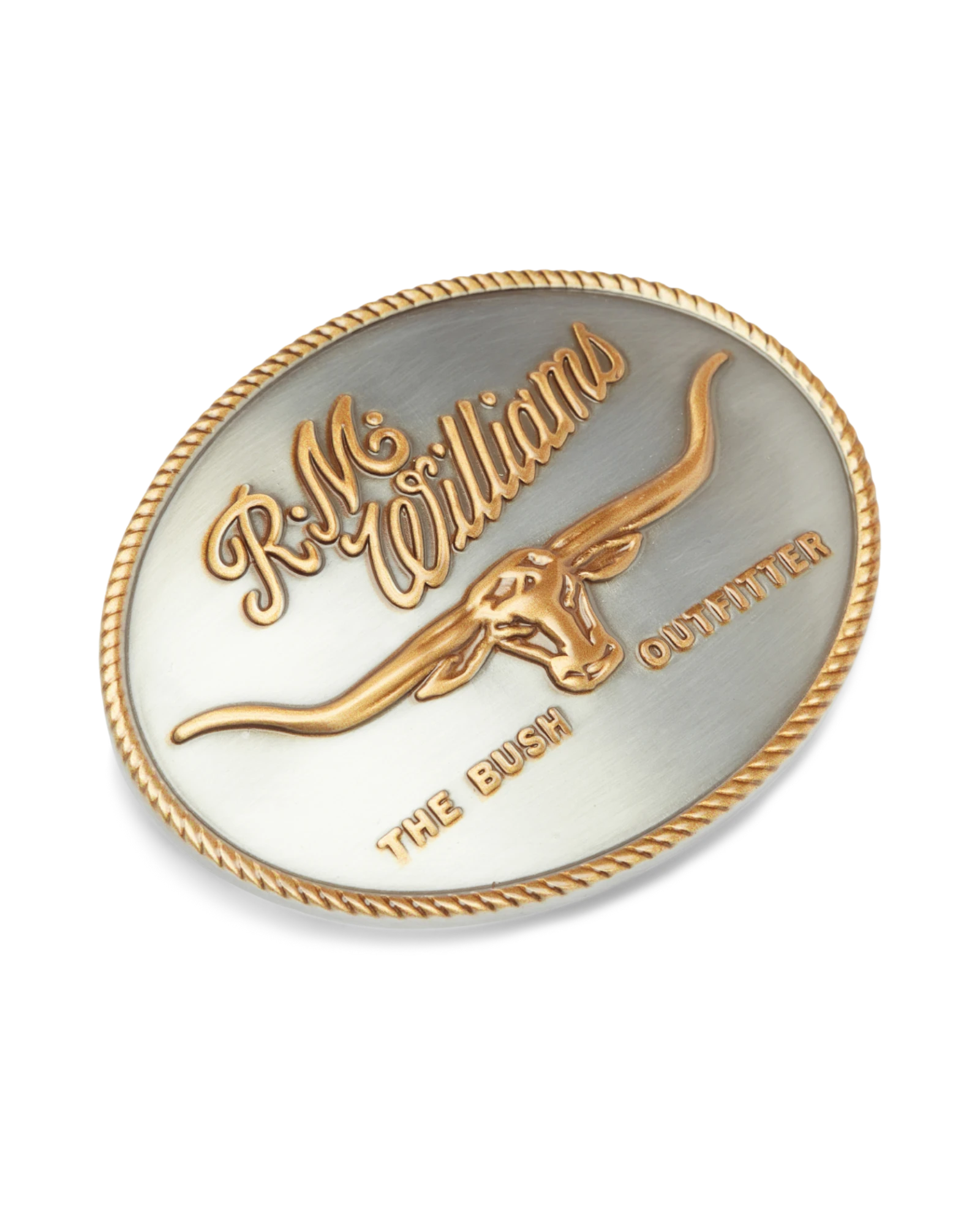 R.M.Williams Logo Buckle - Silver/Gold