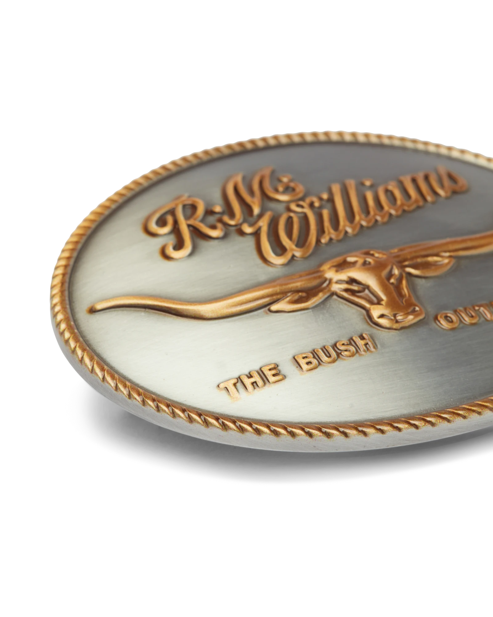 R.M.Williams Logo Buckle - Silver/Gold