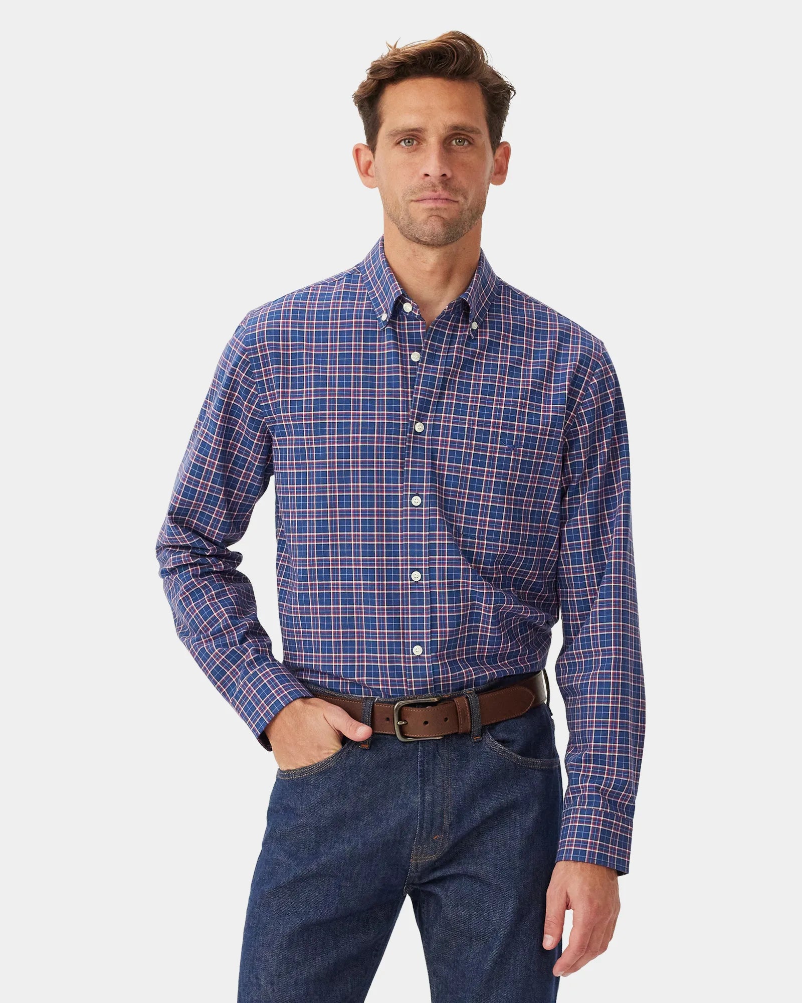 Regular Button Down Shirt - Indigo
