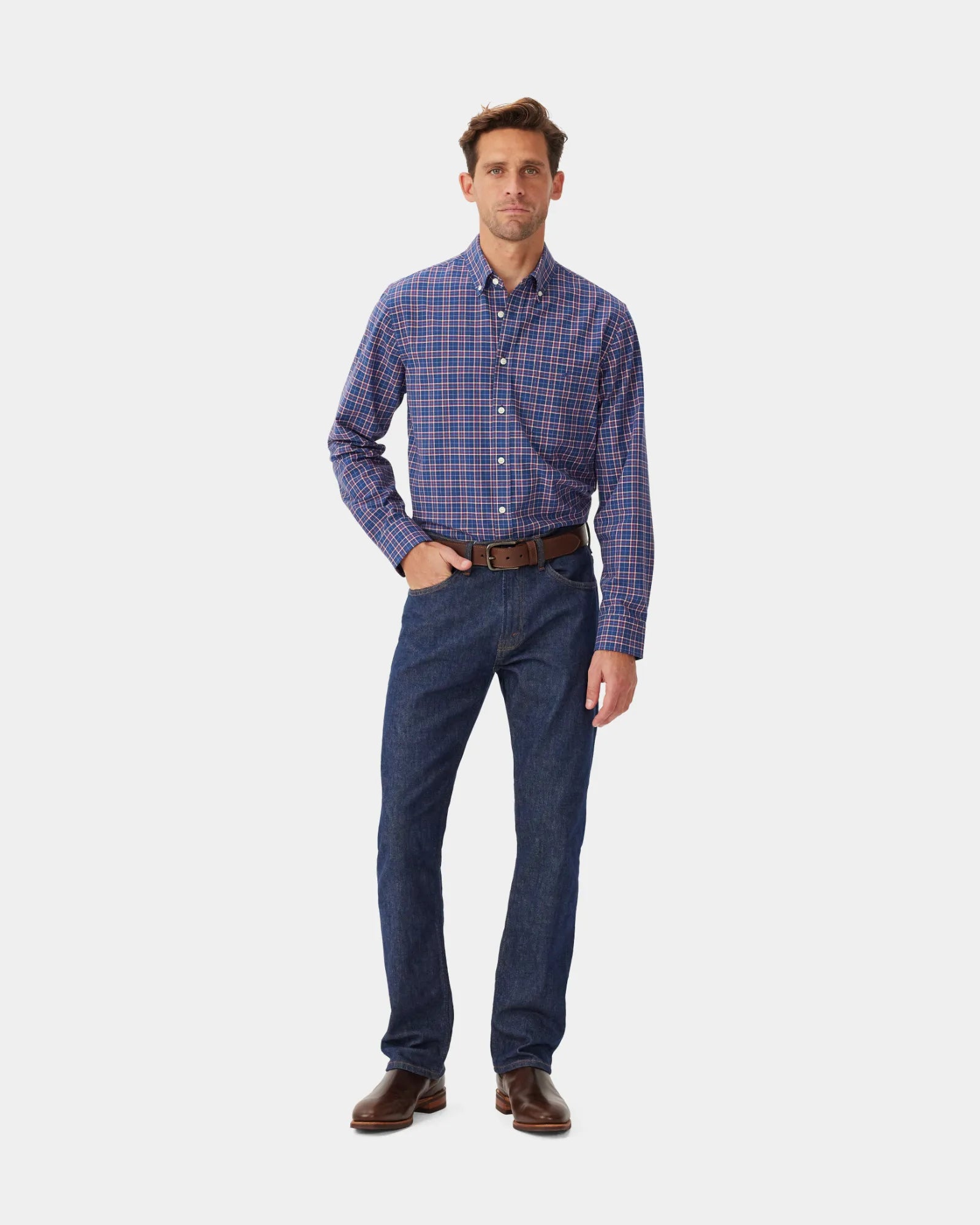 Regular Button Down Shirt - Indigo