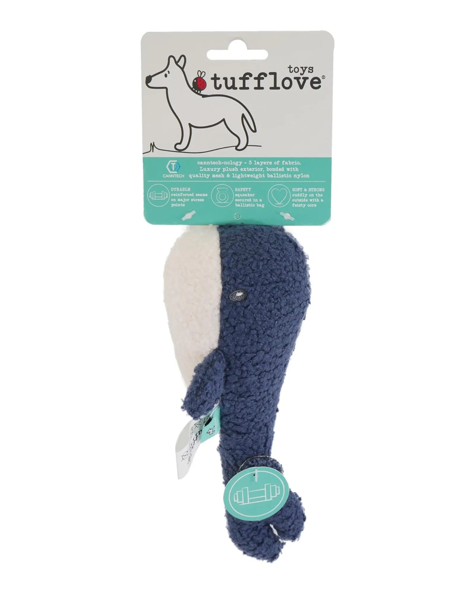 Tufflove Whale Dog Toy