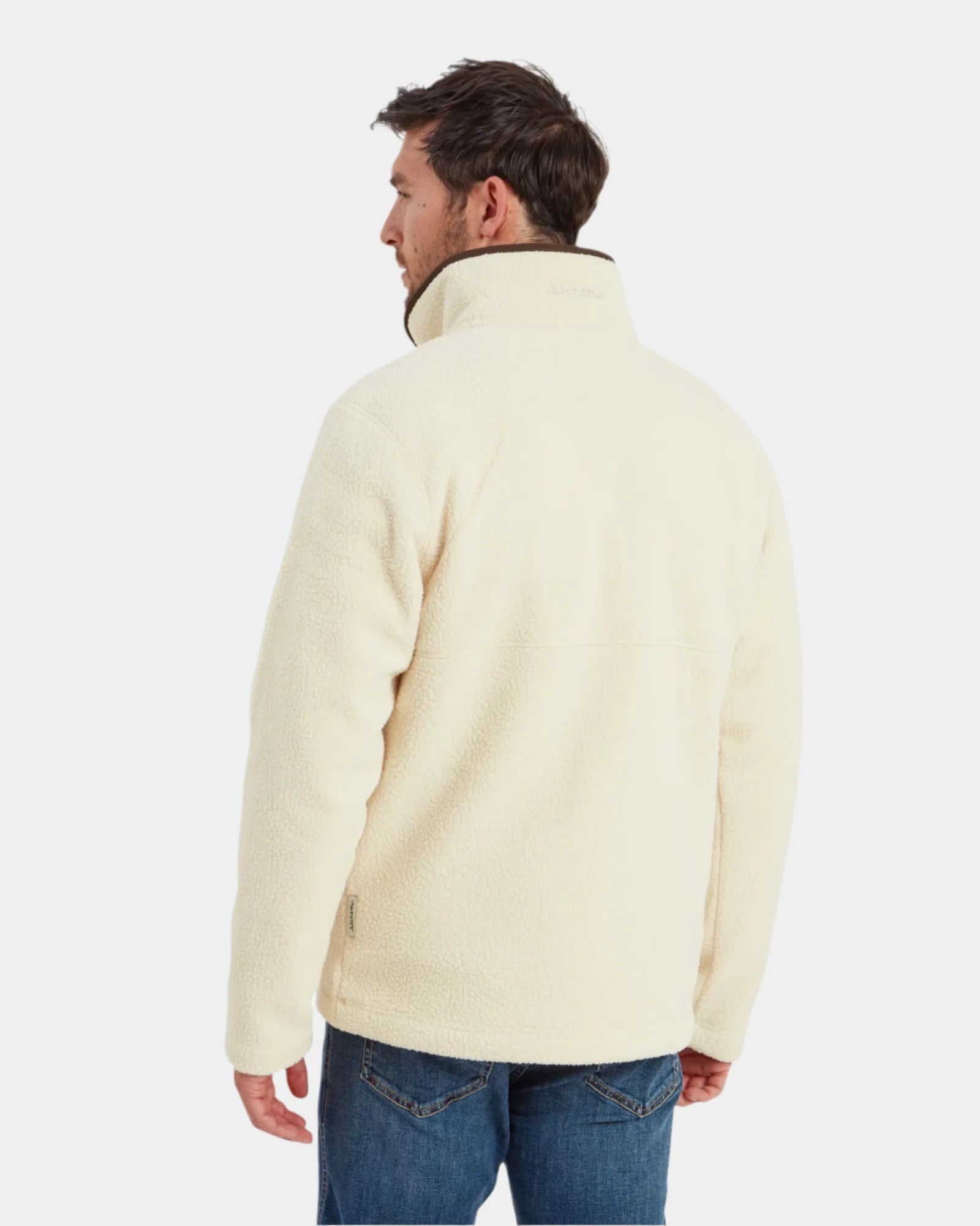 Schoffel Berkeley Ecru Unisex Retro Quarter Zip Fleece