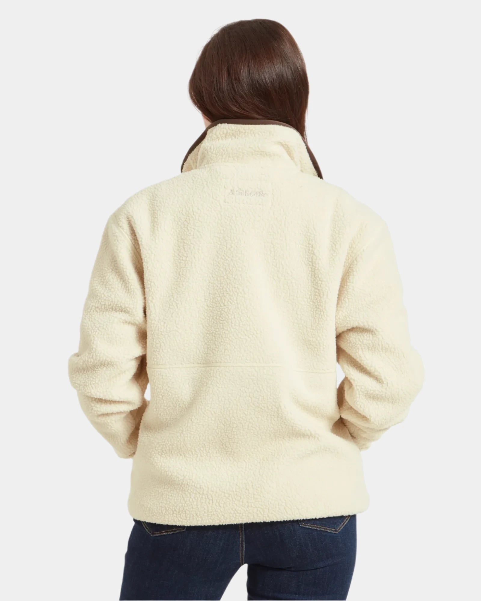 Schoffel Berkeley Ecru Unisex Retro Quarter Zip Fleece