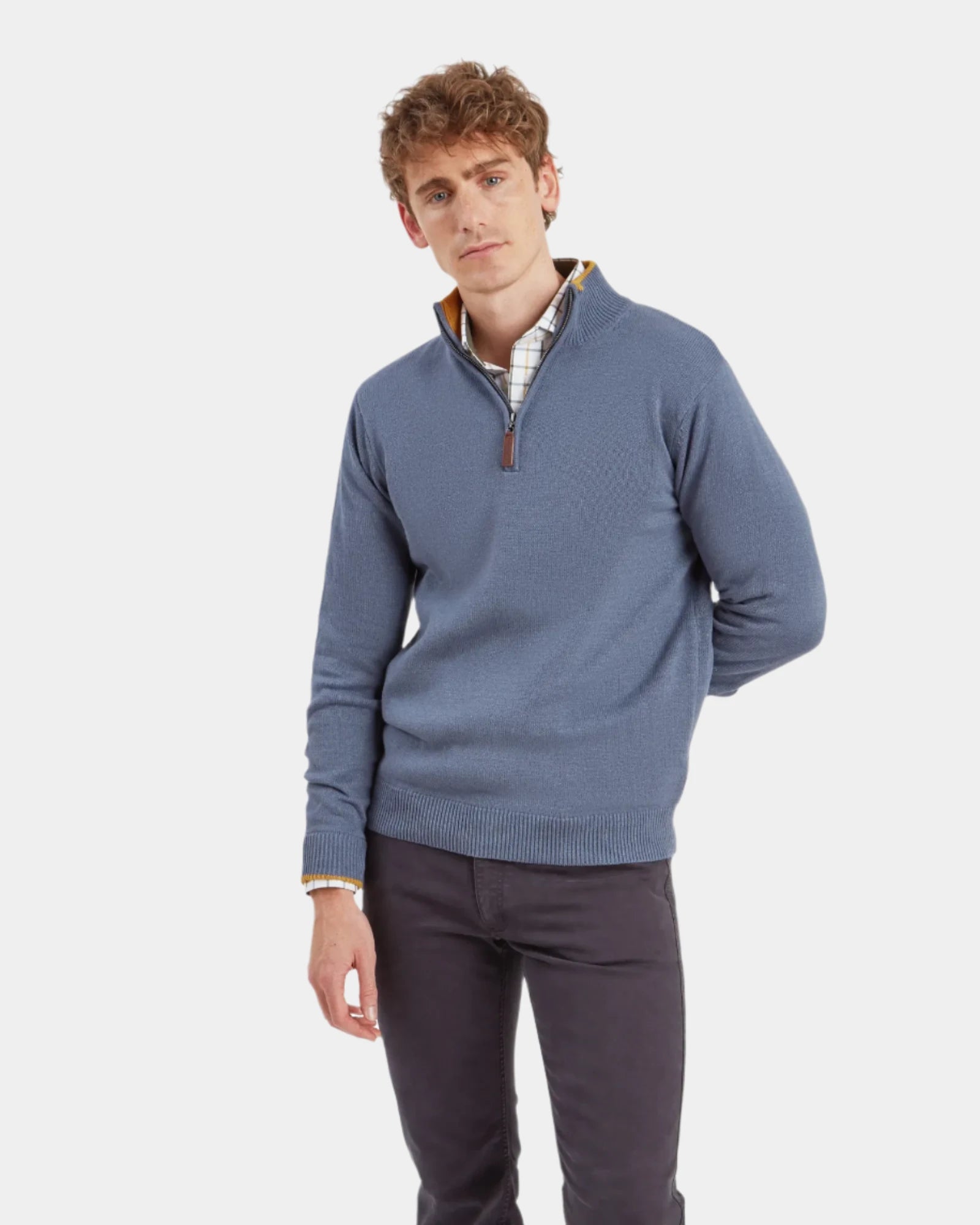 Blair Quarter Zip Jumper - Vintage Navy