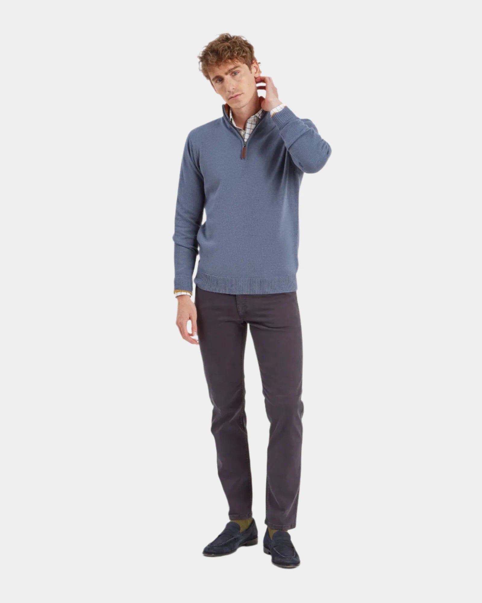 Blair Quarter Zip Jumper - Vintage Navy