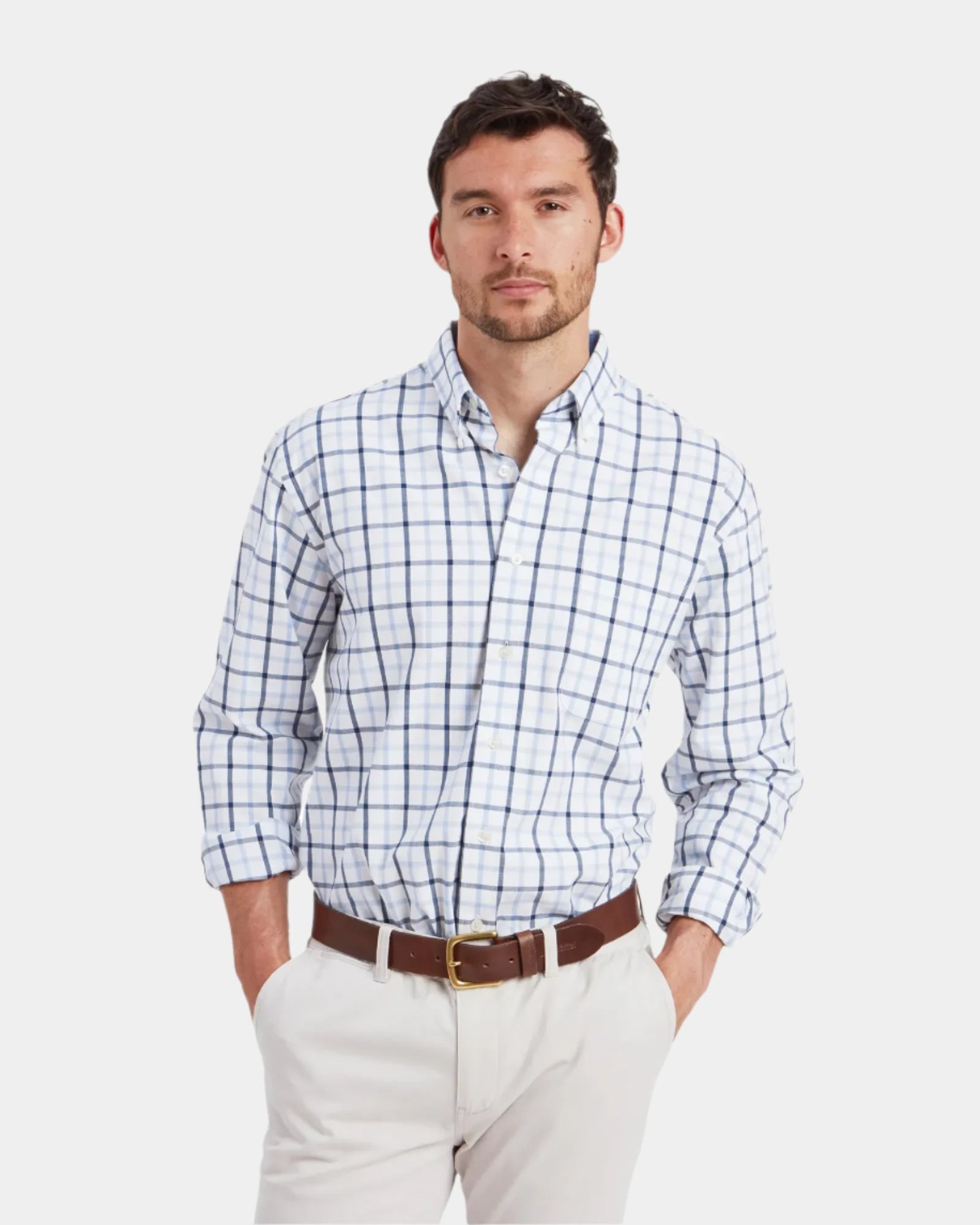 Brancaster Classic Shirt - Imperial Blue Check