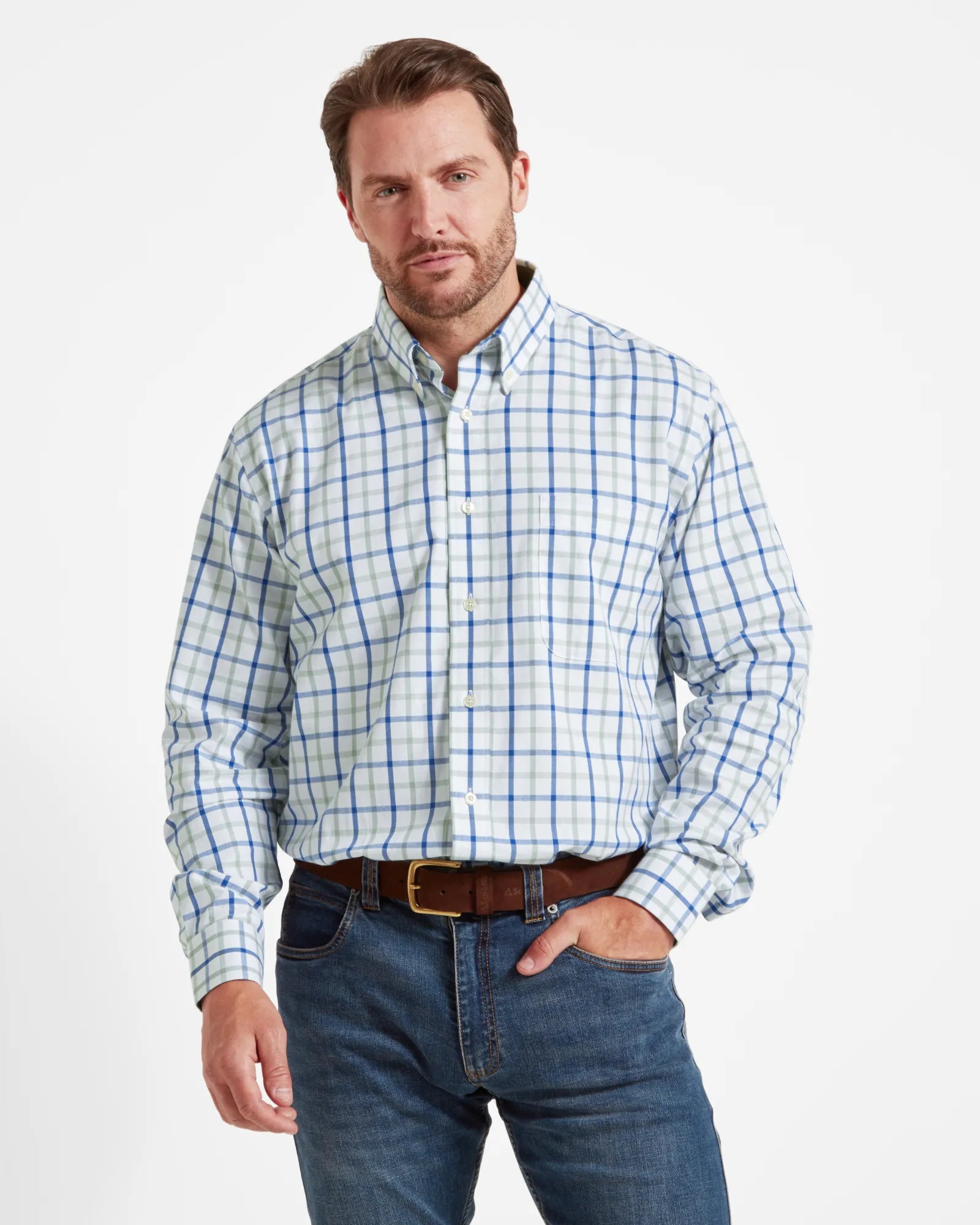 Brancaster Classic Shirt - Moss Check