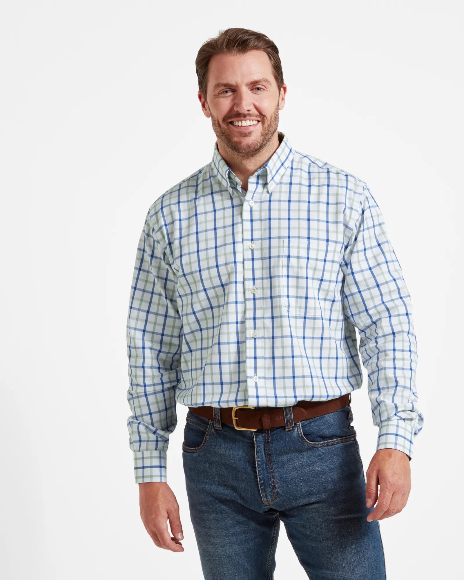 Brancaster Classic Shirt - Moss Check