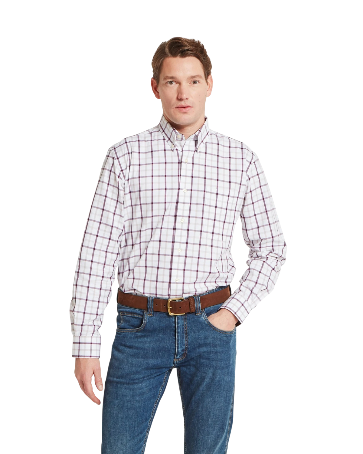Brancaster Shirt - Beetroot Check