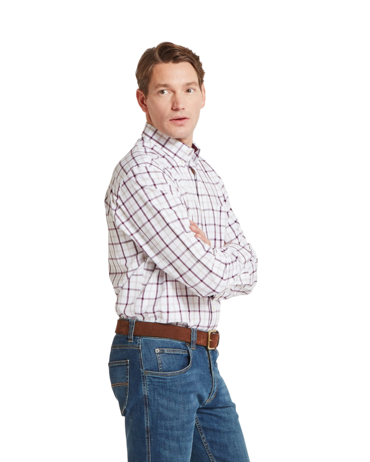 Brancaster Shirt - Beetroot Check