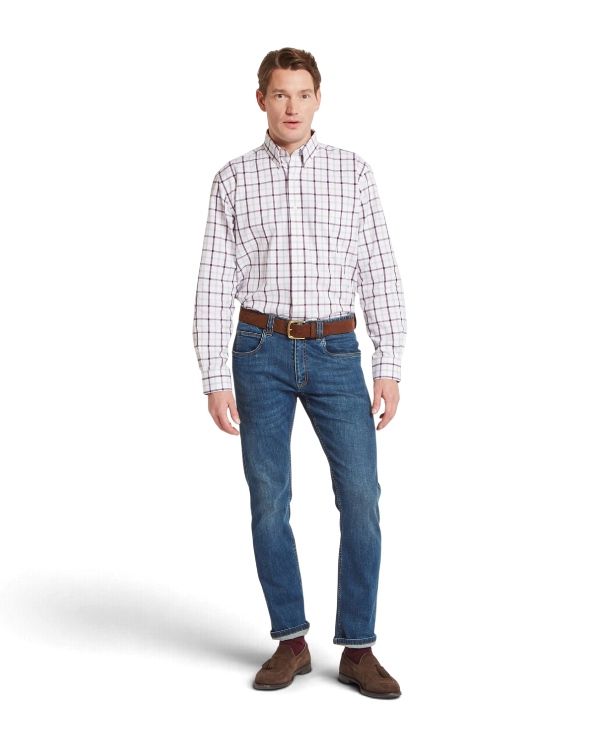 Brancaster Shirt - Beetroot Check