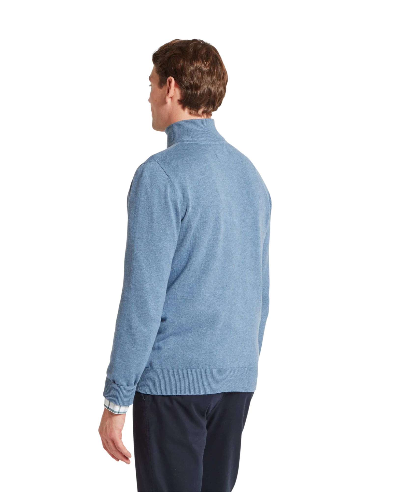 Calton Quarter Zip Jumper - Lake Blue