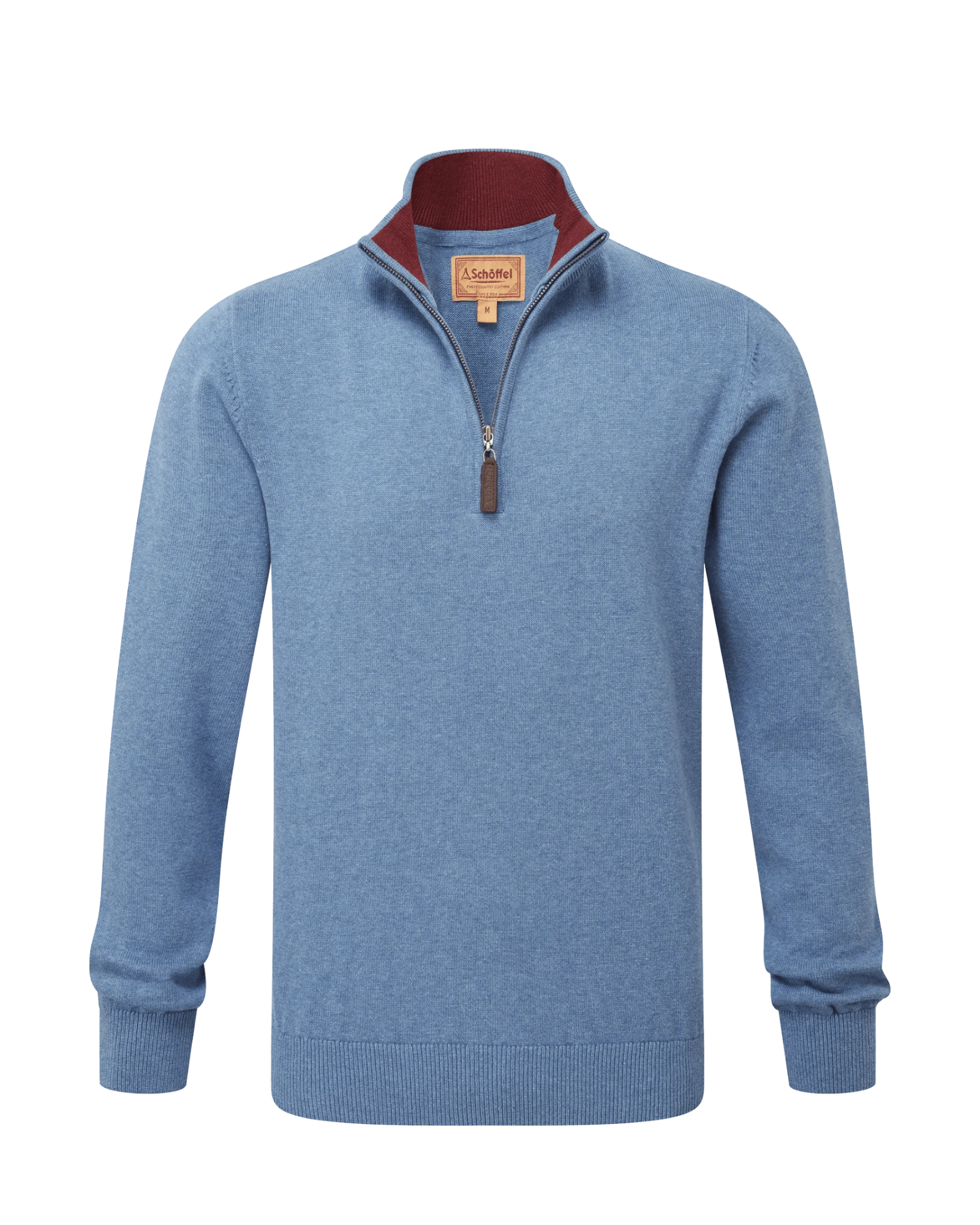 Calton Quarter Zip Jumper - Lake Blue