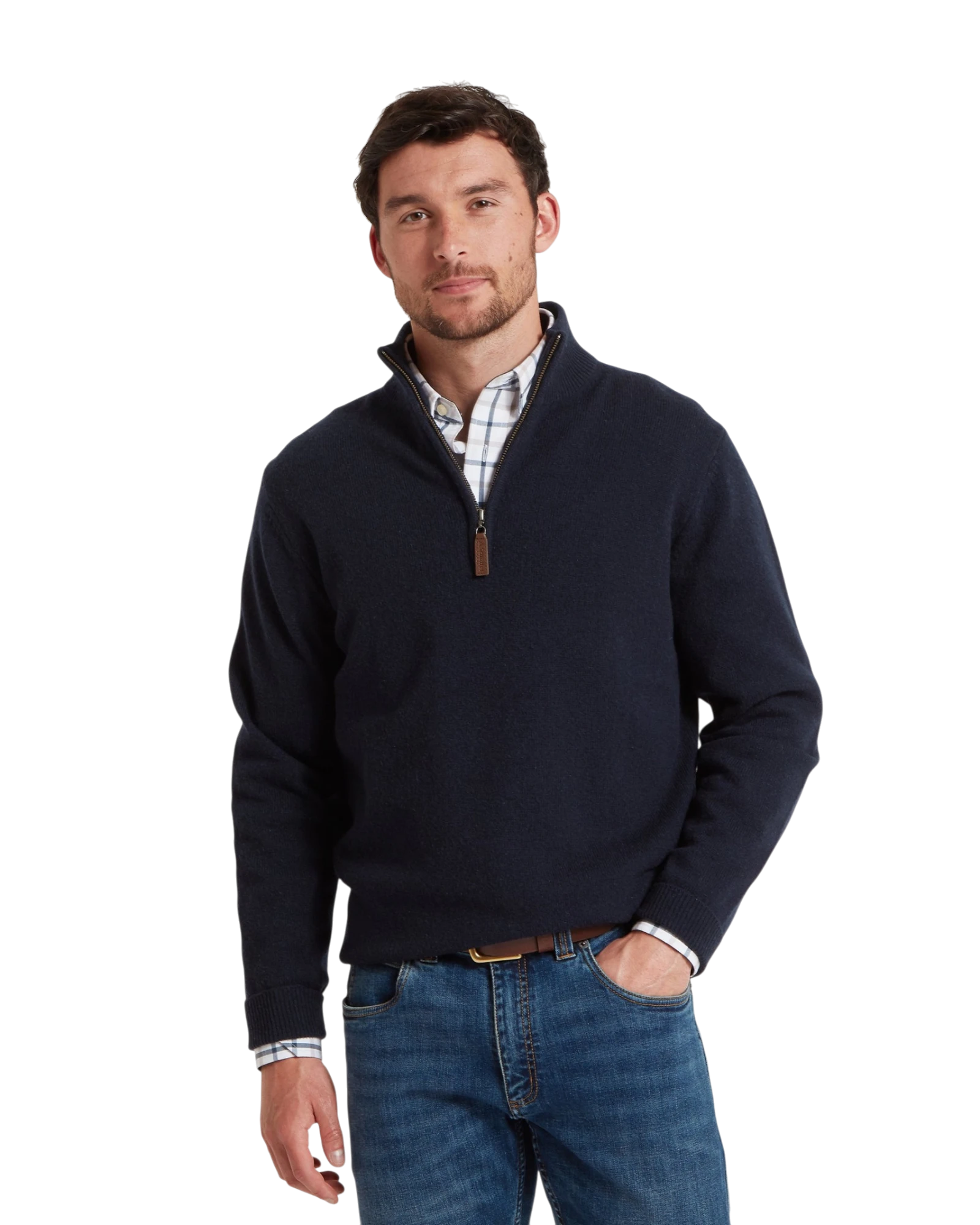 Calton Quarter Zip Jumper - Navy