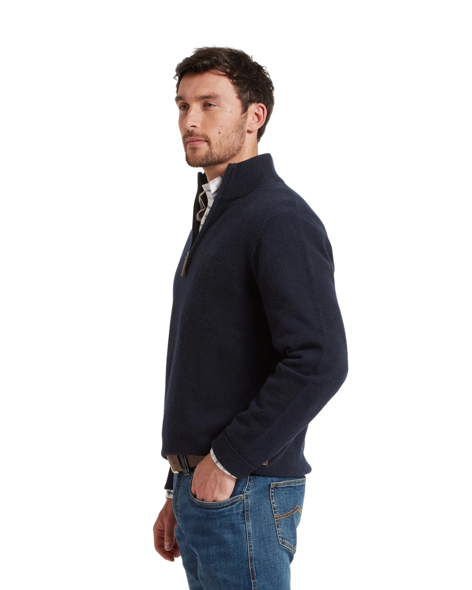 Calton Quarter Zip Jumper - Navy