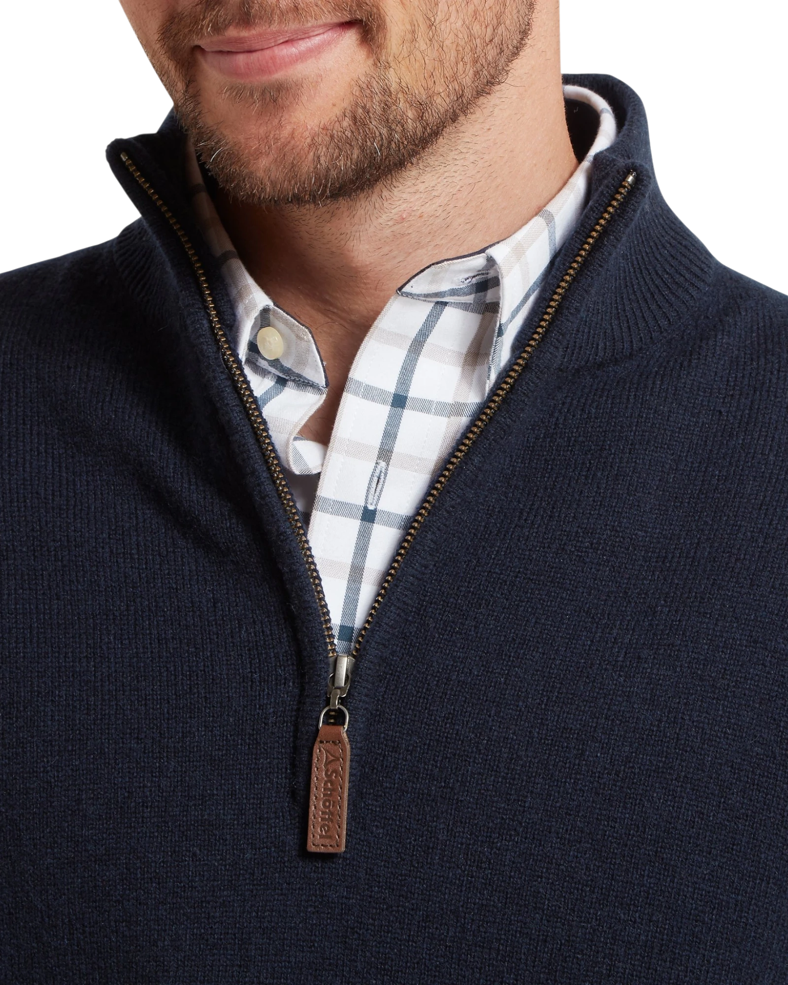Calton Quarter Zip Jumper - Navy