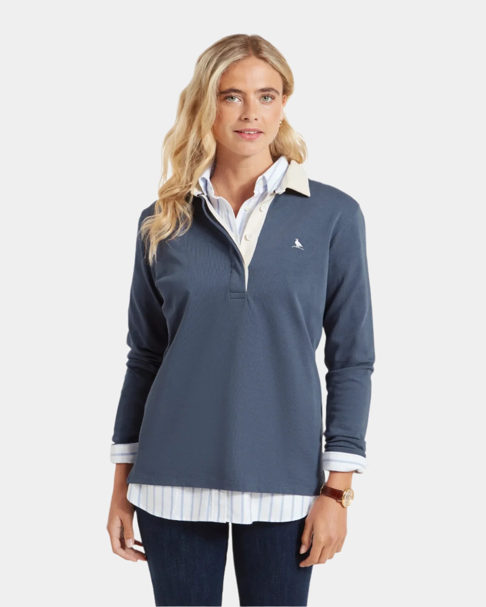 Chapel Vintage Navy Porth Rugby Shirt