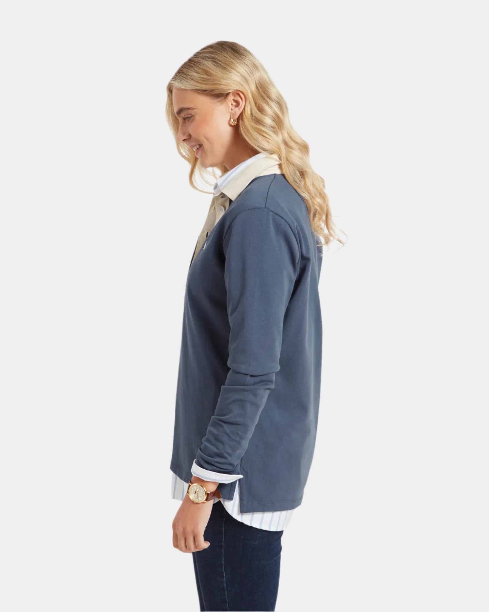 Chapel Vintage Navy Porth Rugby Shirt