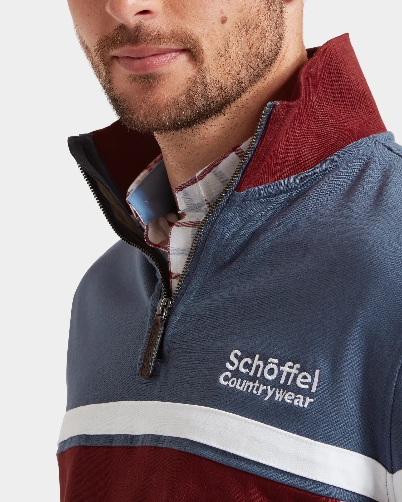 Exmouth Heritage Quarter Zip Jumper - Oxford Navy