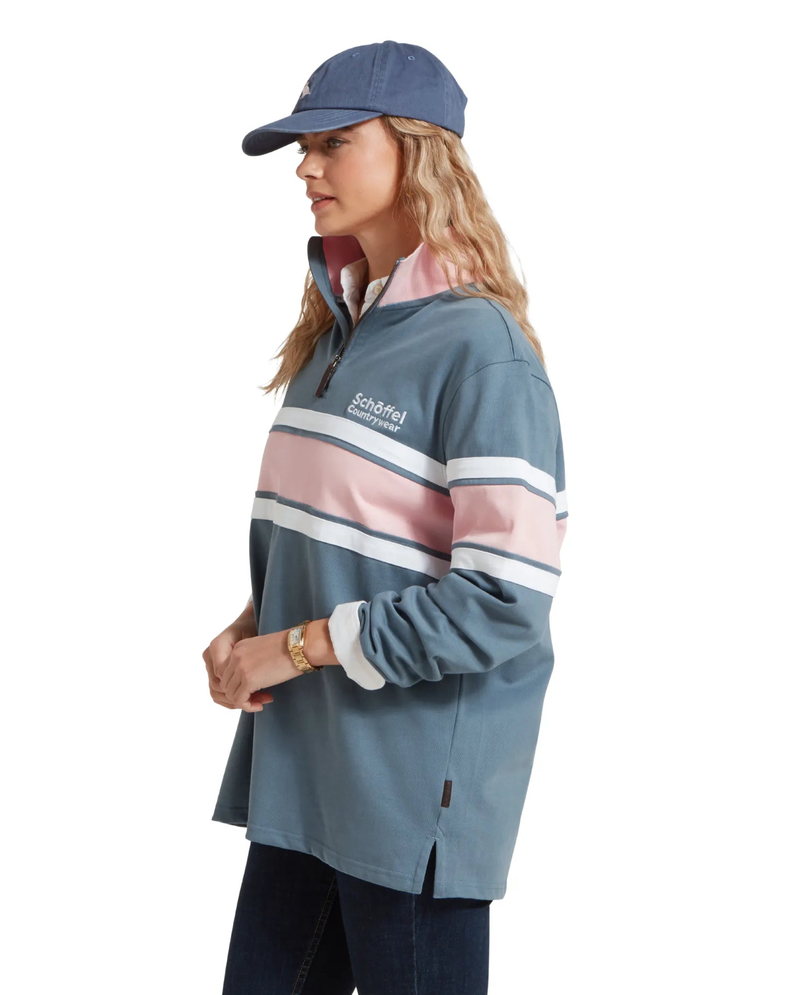 Exmouth Sweatshirt - Blue/Coral