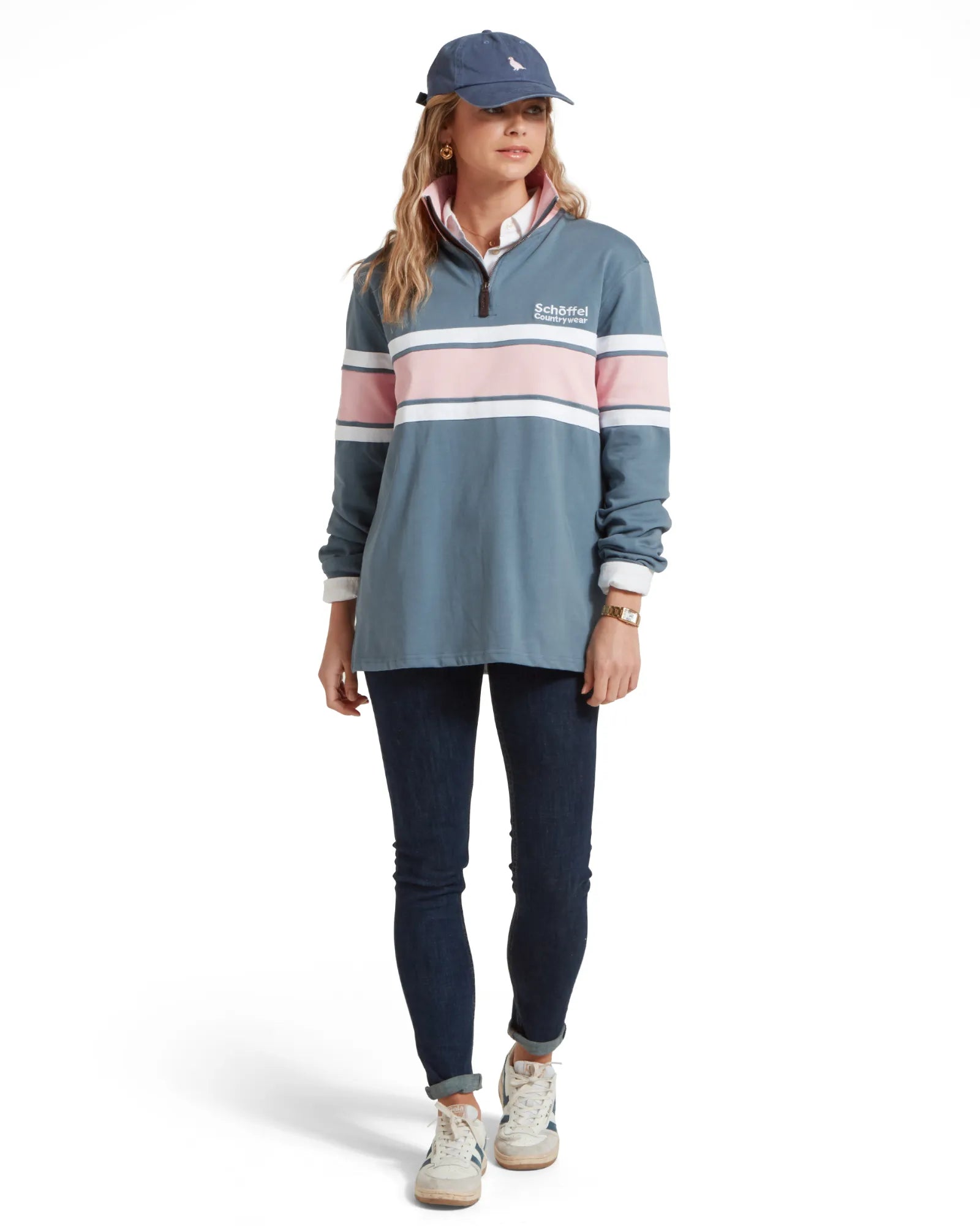 Exmouth Sweatshirt - Blue/Coral