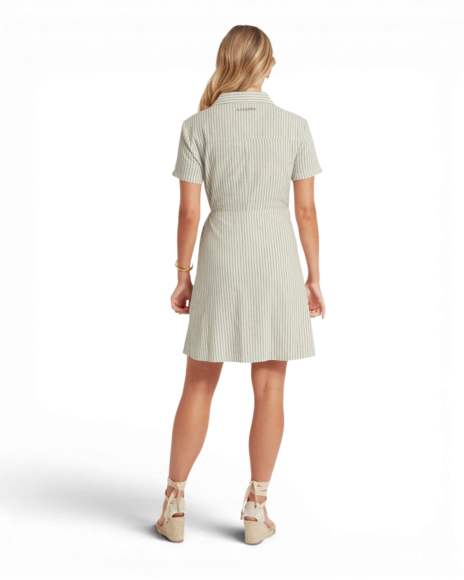 Fleur Dress - Agave Green Stripe