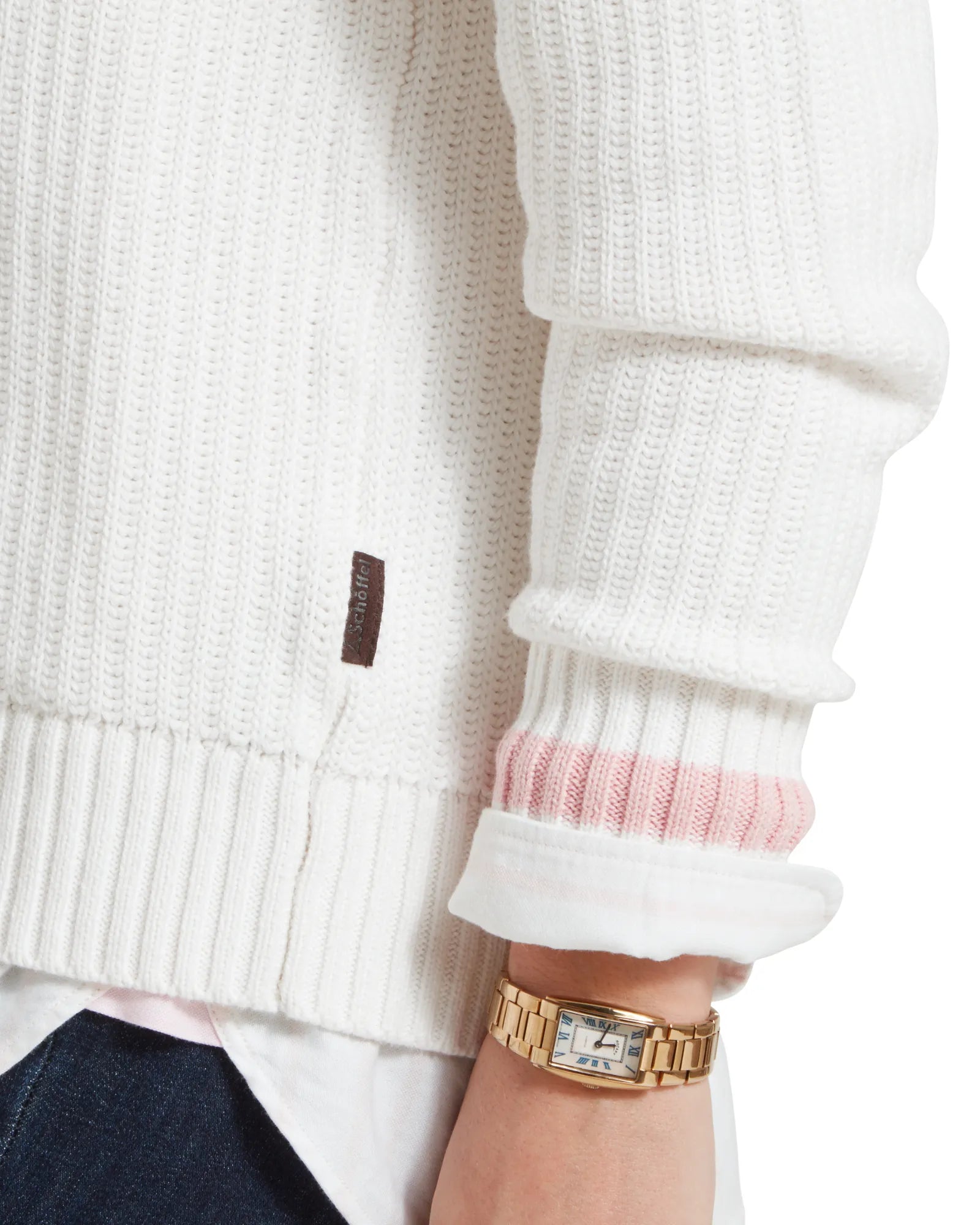 Hambledon Jumper - Soft White/Blush